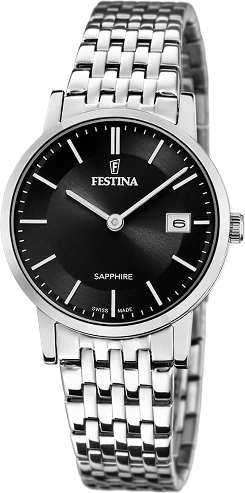 Quarzuhr Festina Damenuhr Edelstahl silber