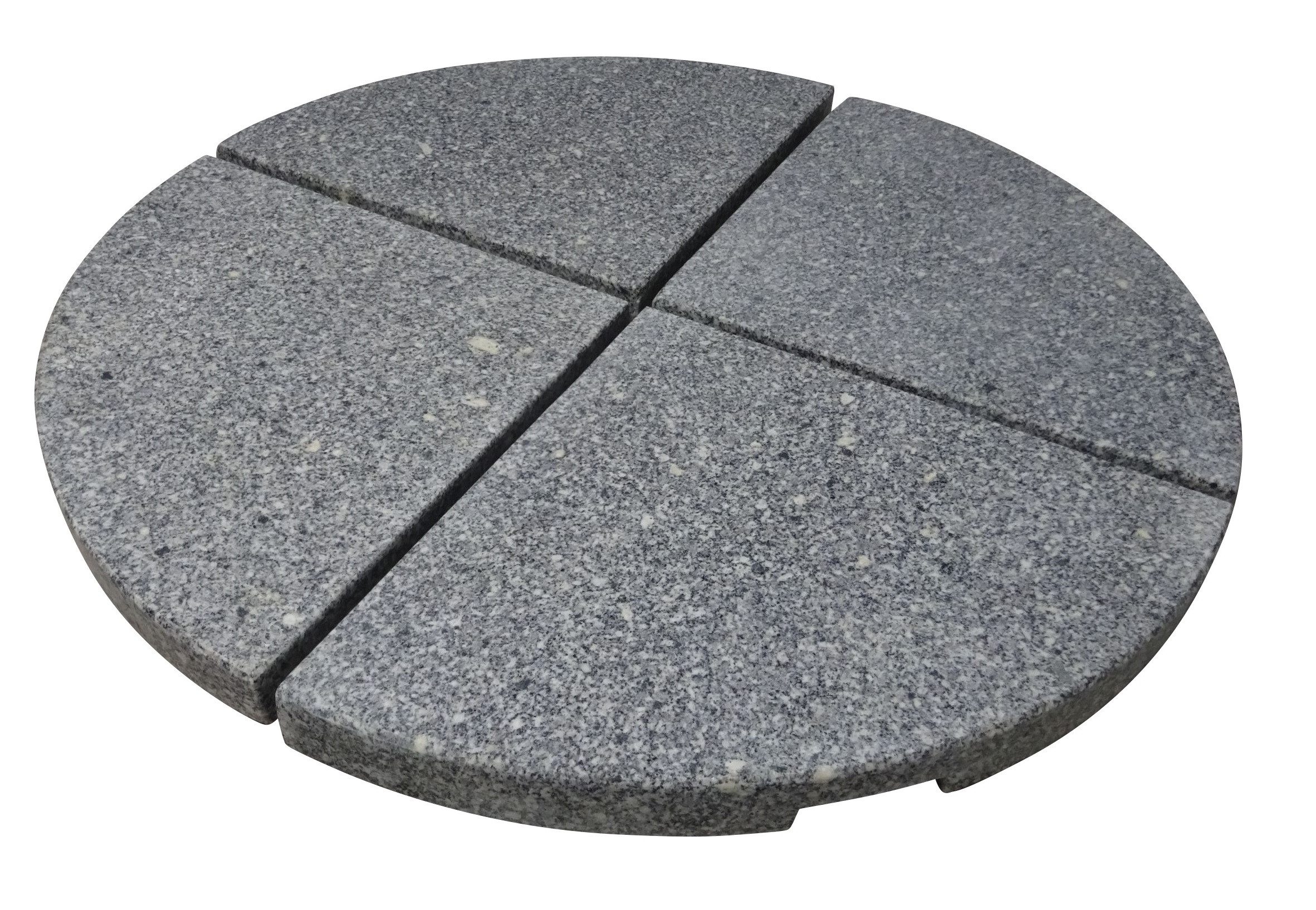 Gardissimo Schirmständer-Platte Granit Beschwerer Platten New Stout 4 x 21 kg Sonnenschirm Ampelschirm, Ampelschirme, Sonnenschirme, Kreußfußständer, (Spar-Set, 4-tlg., 4 Platten), 4 Stück / wetterfest / langlebig