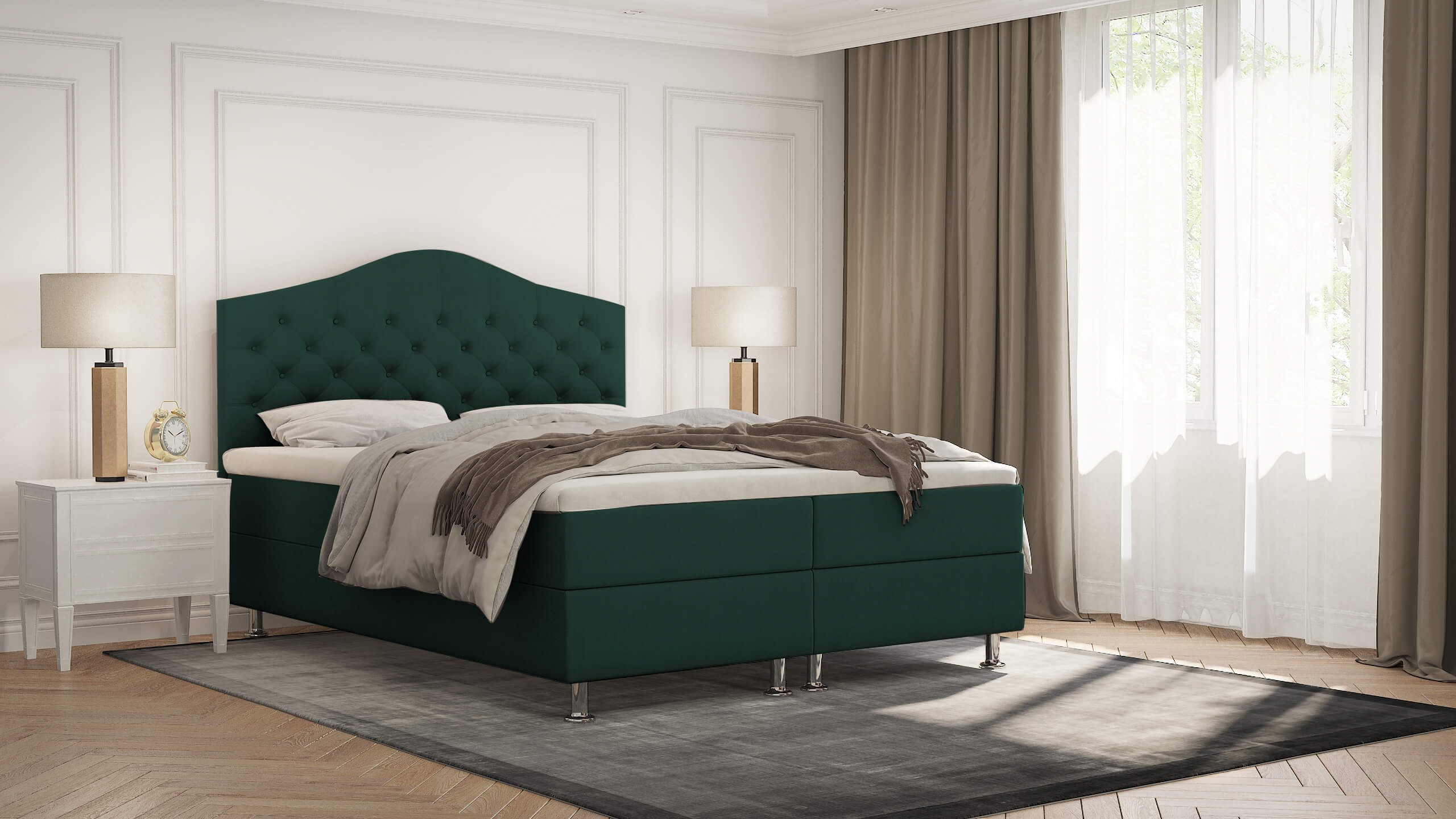 Best for Home Boxspringbett Glamour Bonellfederkern günstig online kaufen
