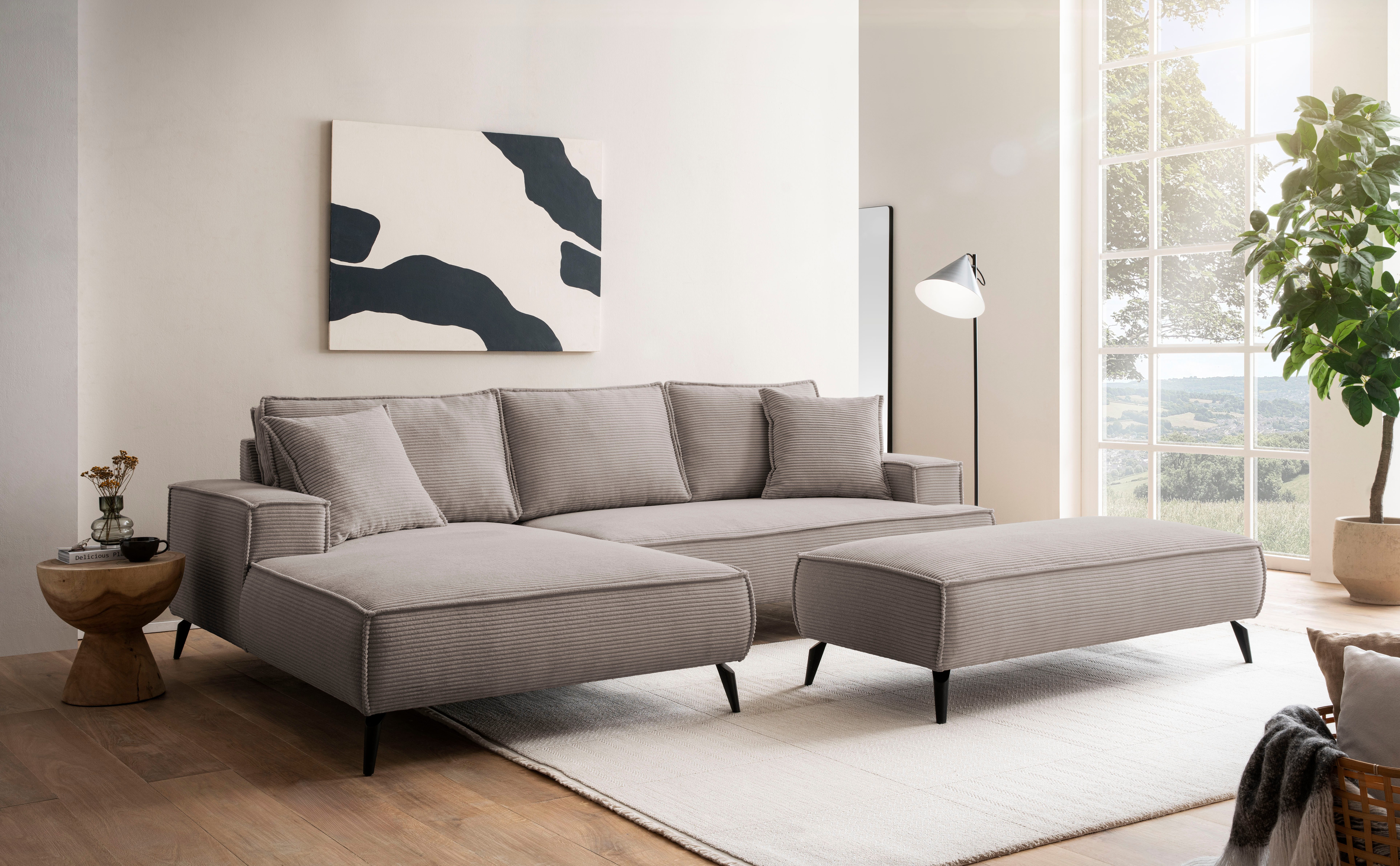 andas Ecksofa TVINNU, L-Form in Cord, günstig online kaufen
