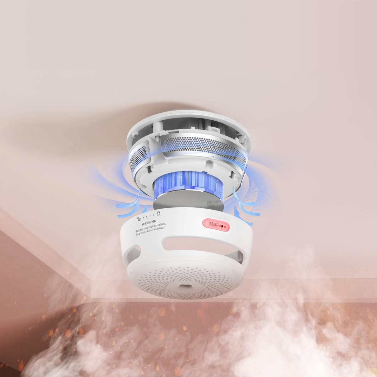 X-SENSE XS01-WX Funkvernetztes WLAN Set mit App-Steuerung Rauchmelder (wechselbare Batterie)