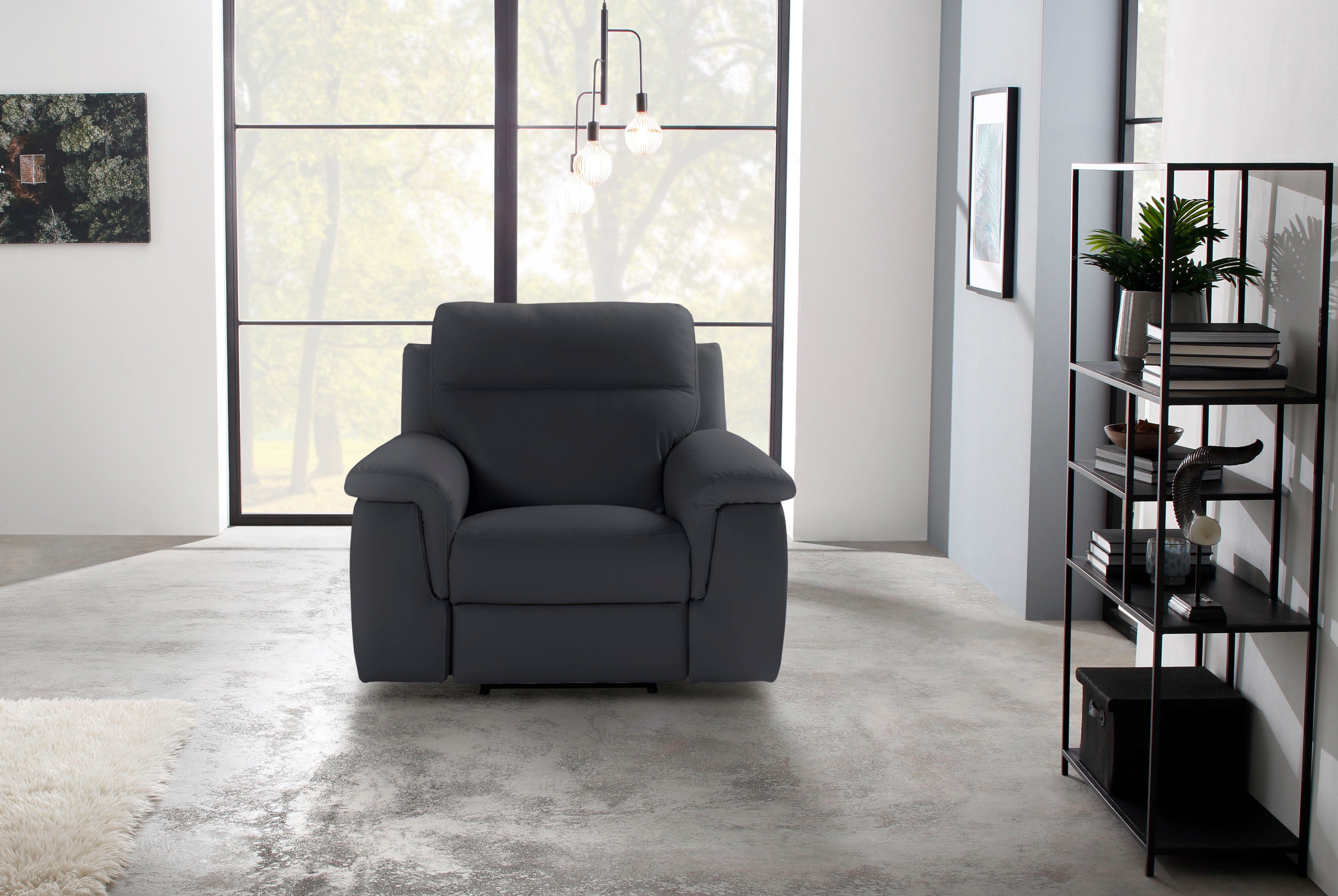 Relaxfunktion, inklusive mit 115 wahlweise cm Sessel Home Fußstütze, Nicoletti Alan, Breite