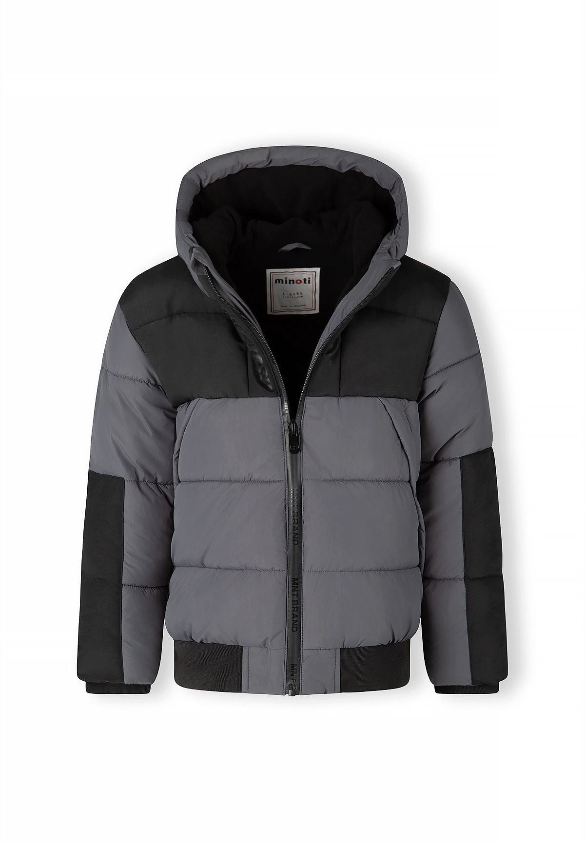 MINOTI Winterjacke für Jungen mit Fleecefutter Kontrasteinsätze – Bild 4 von 5