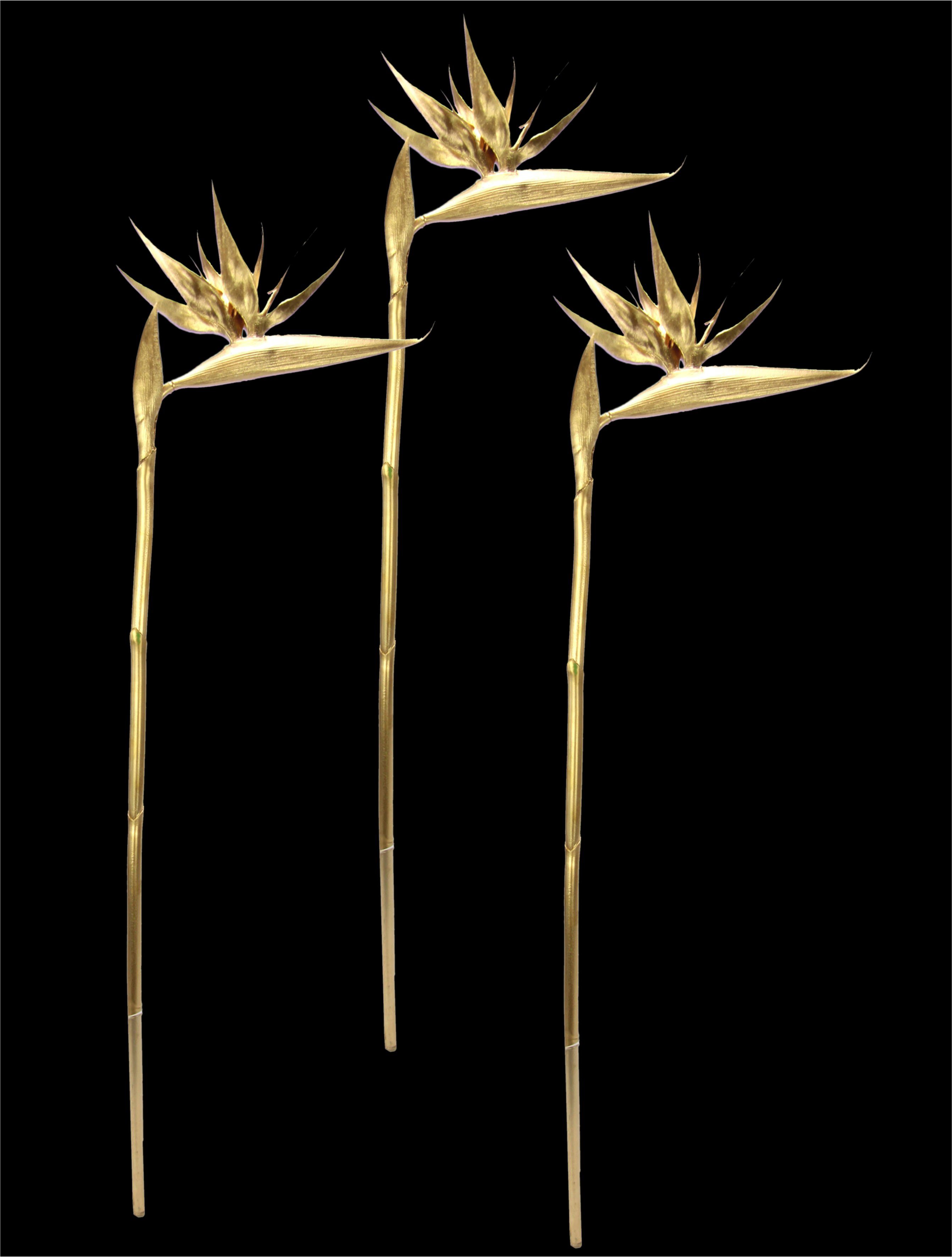 Kunstblume Strelitzie, I.GE.A., Höhe 95 cm, Exotischer Dekozweig,Tropische Blume, 3er Set