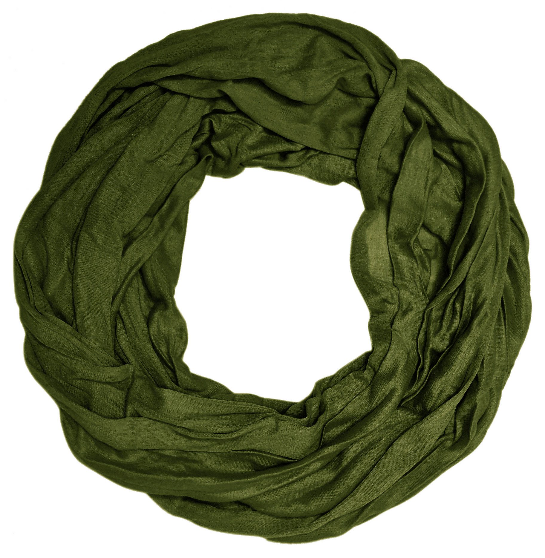 Loop Damen Loopschal Schmaler Schlauchschal Rundschal Einfarbig