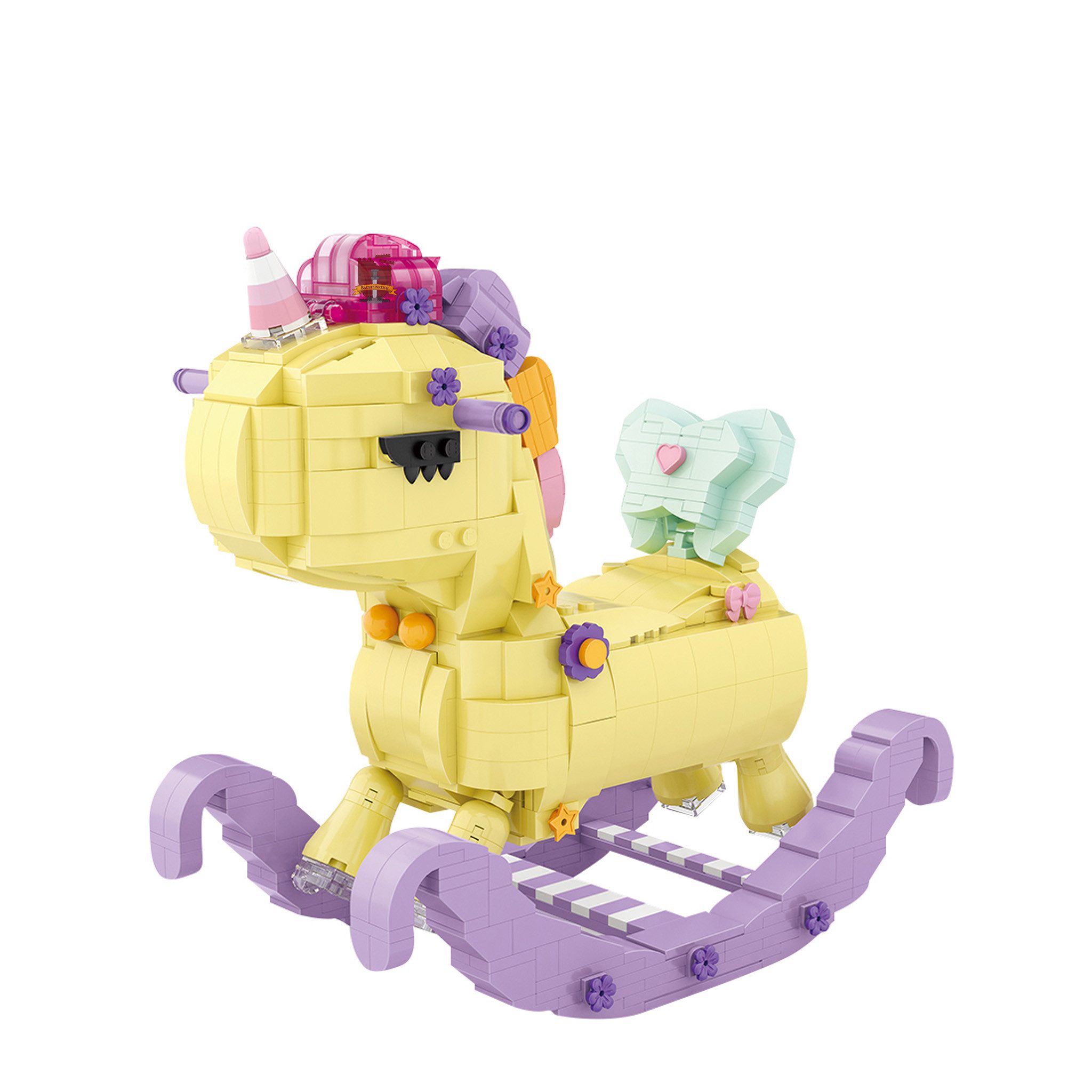 1222 - Einhorn Schaukelpferd (LOZ) Klemmbausteine Spielbausteine