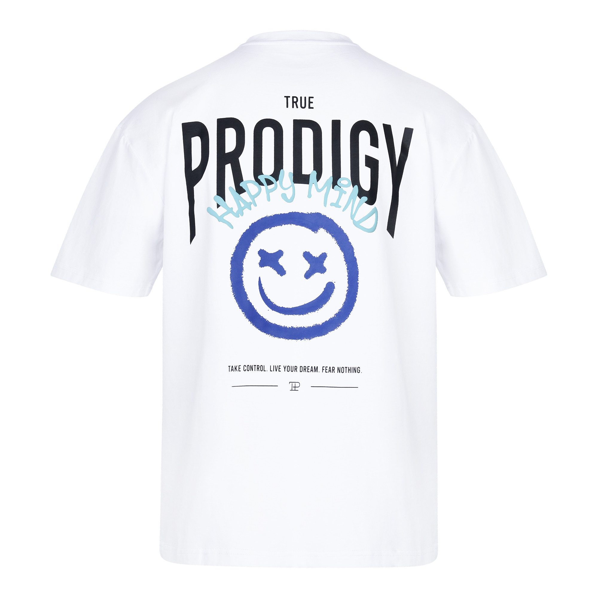 trueprodigy Oversize-Shirt Hajin Logoprint Rundhals dicker Stoff