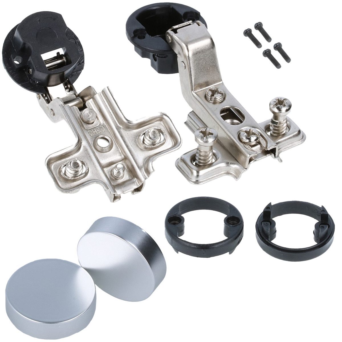 MS Beschläge Möbelbeschlag Chrom matt Vitrinenscharnier Ø26mm Glastürtopfba günstig online kaufen