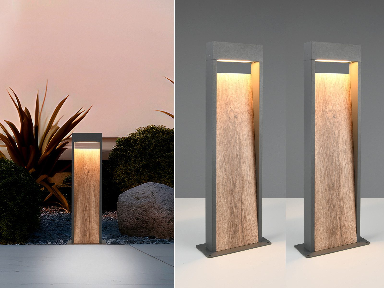 TRIO Leuchten LED Pollerleuchte, LED fest integriert, warmweiß, 2er Set Gar günstig online kaufen