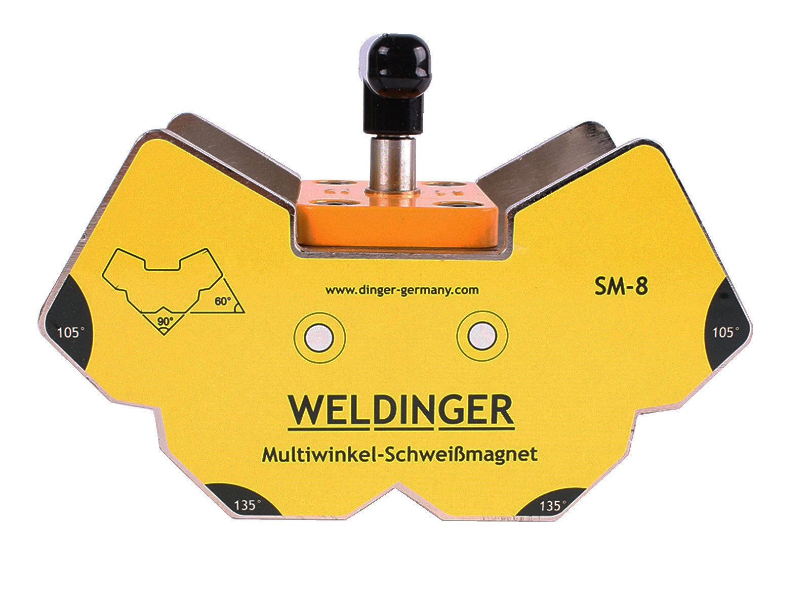 WELDINGER Magnet-Schweißwinkel SM-8 Multiwinkel-Schweißmagnet Drehschalter 120 kg Haftkraft, (Set)