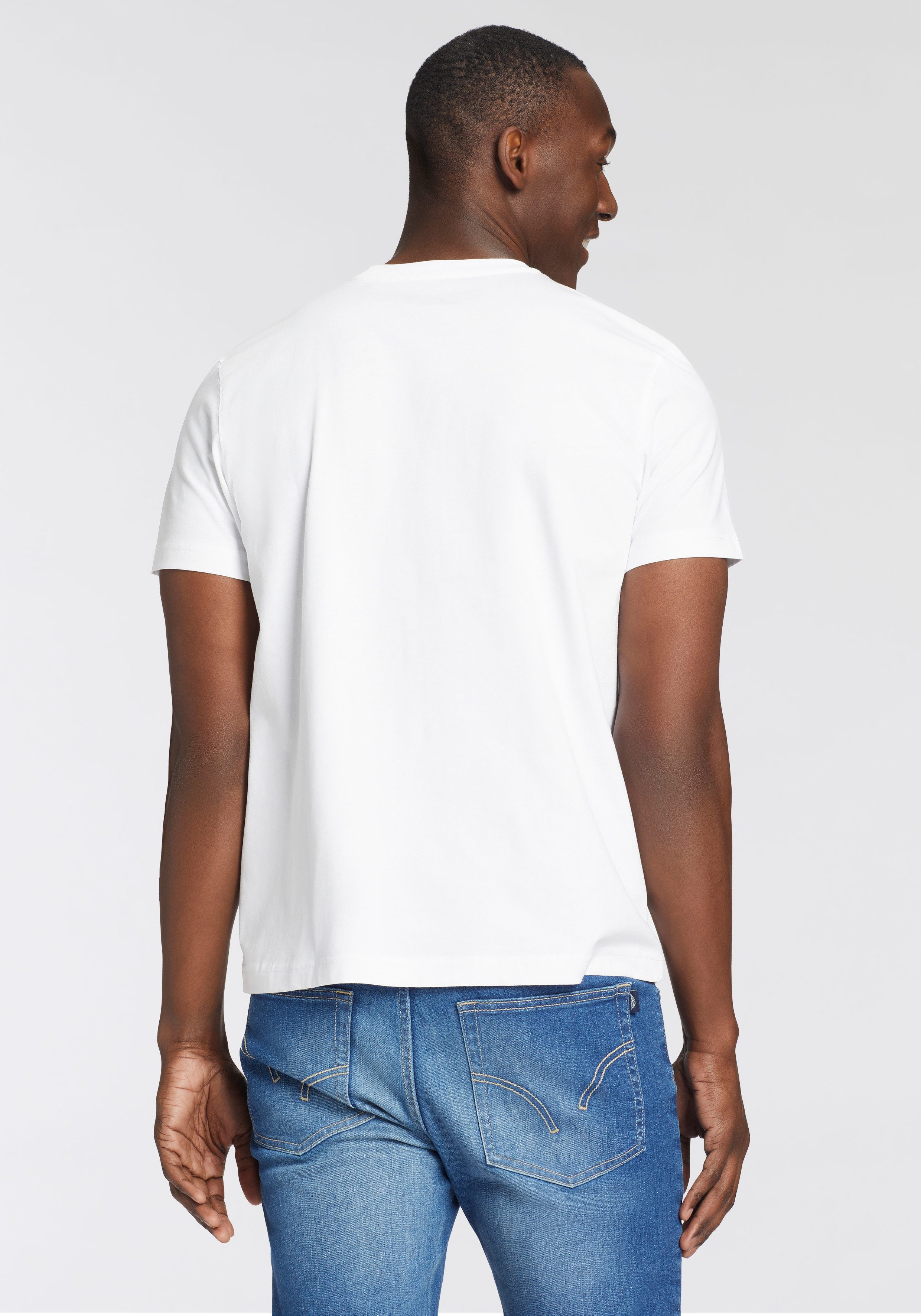 Man's World T-Shirt neue Farben! Preis-Leistungs Bestseller! Auch in Großen Größen (3er-Pack) aus Baumwolle, angenehmer Tragekomfort, hochwertige Verarbeitung – Bild 4 von 5