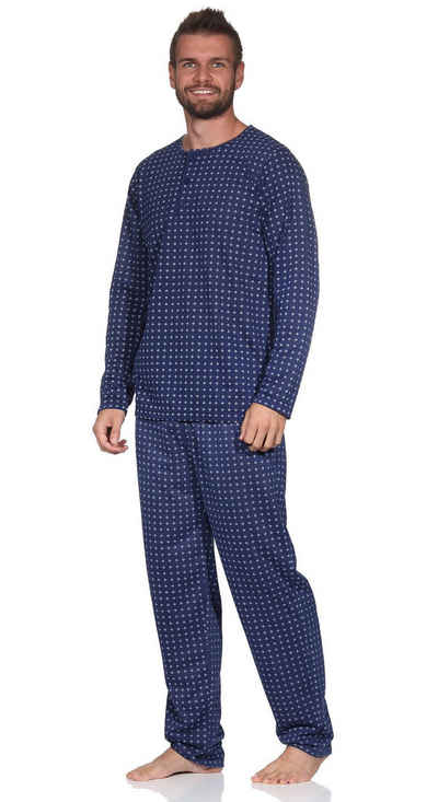EloModa Pyjama Herren Pyjama Set Shirt & Hose Schlaf-Anzug Nachthemd, M L XL XXL (2 tlg)