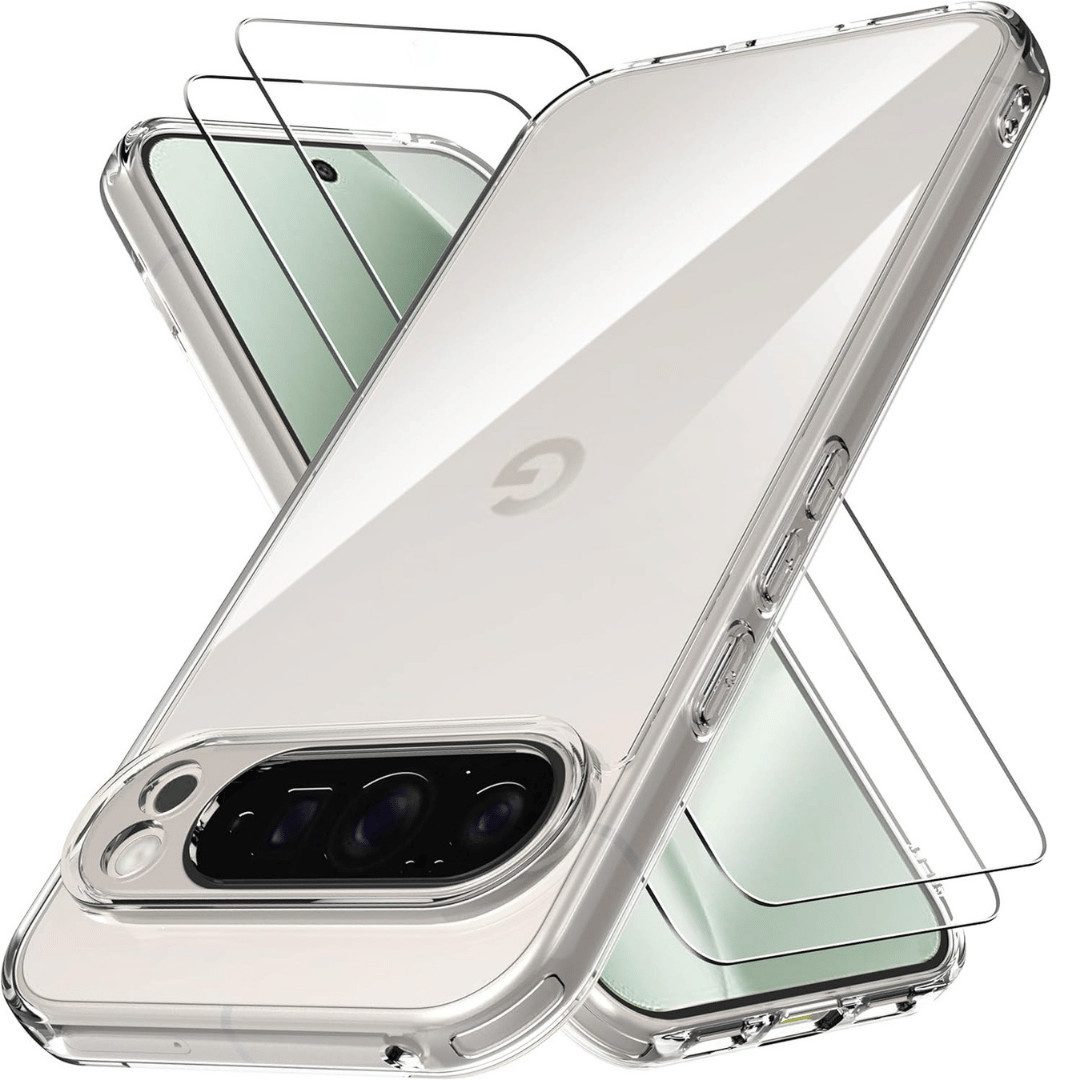 SmartUP Smartphone-Hülle + 2X Schutzglas für Google Pixel 10 Pro XL Panzerfolie Display Screen 6,8 Zoll, kompletter Rundumschutz