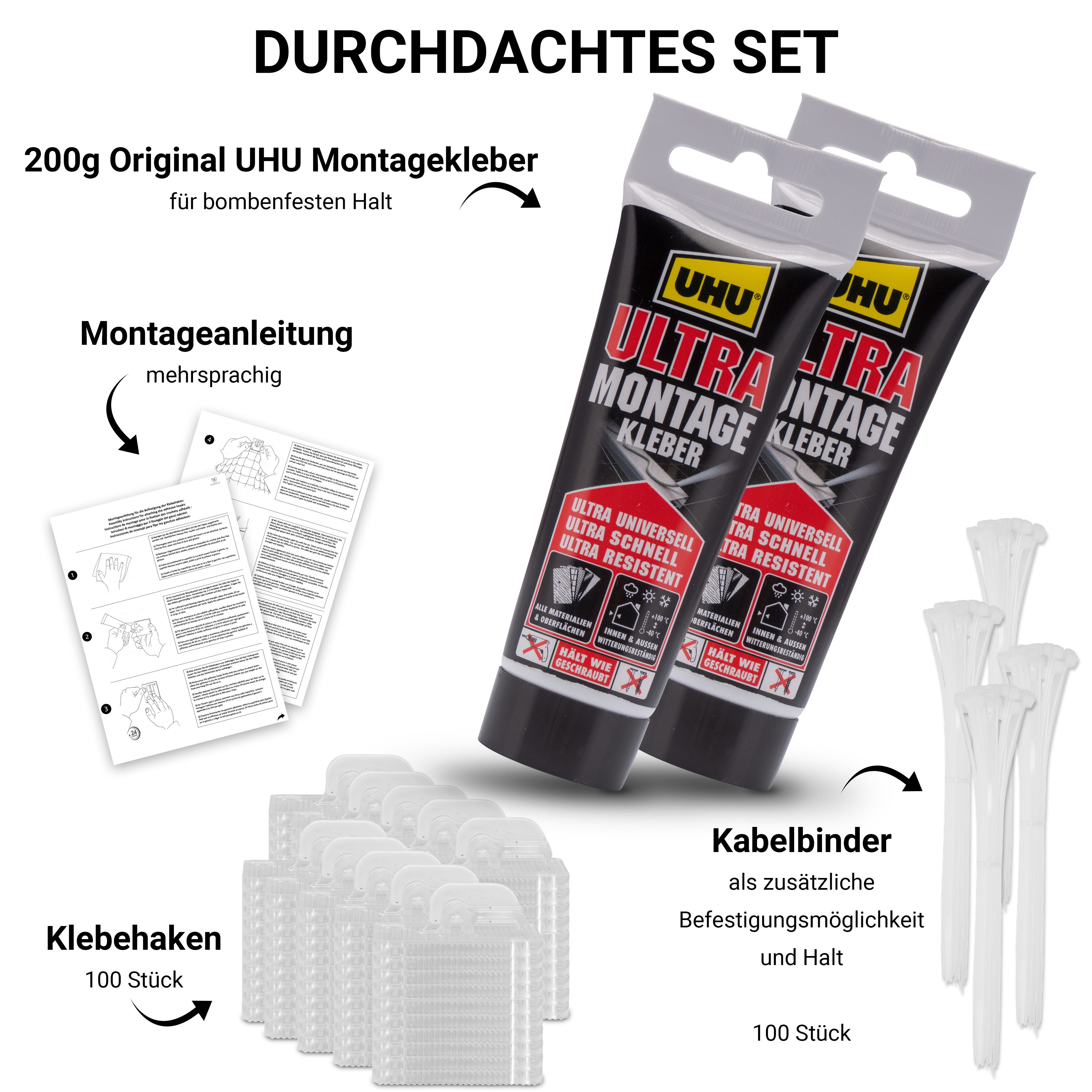 FinoPet Sichtschutzbefestigung FinoPet Klebehaken und Montagekleber günstig online kaufen