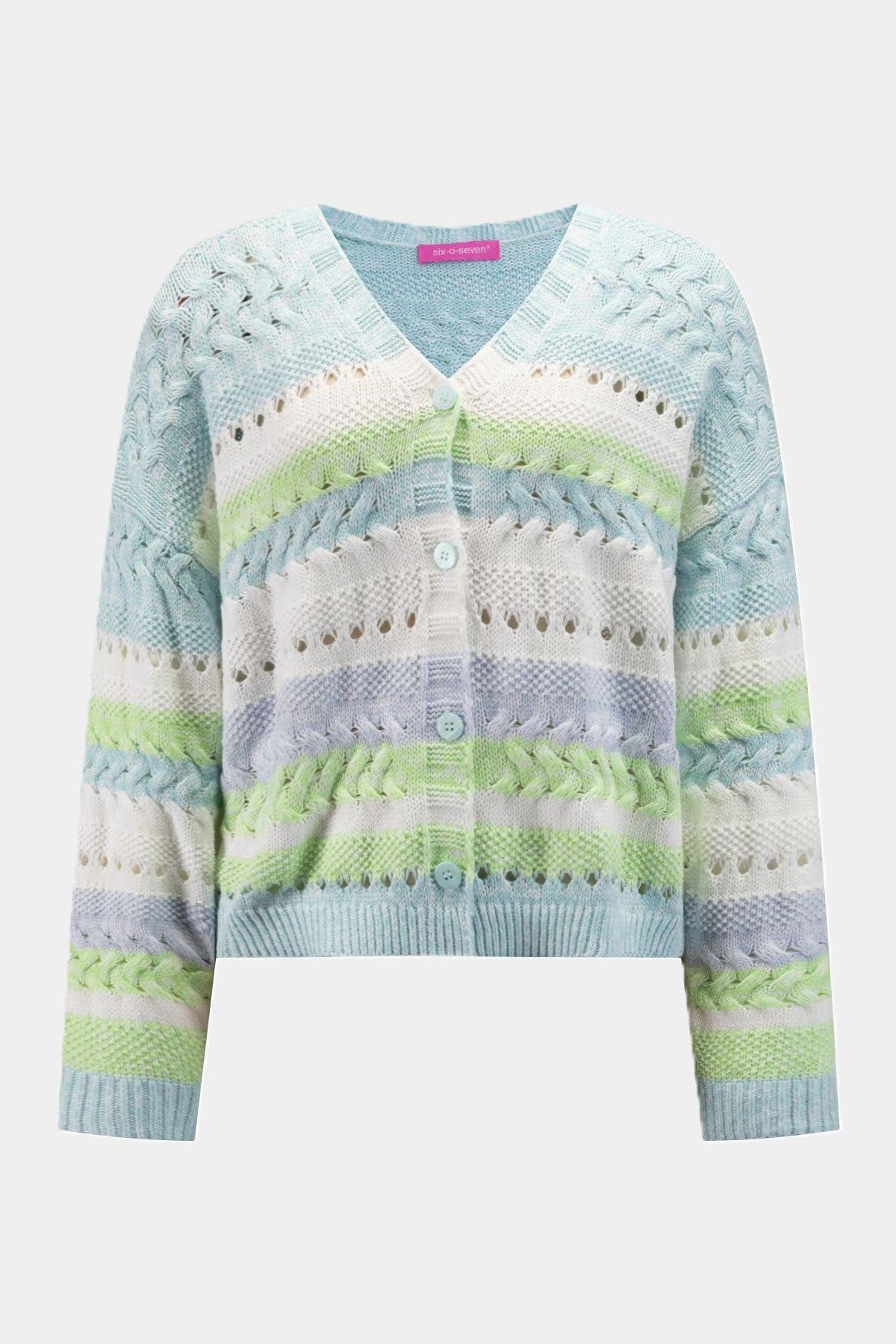 six-o-seven Strickjacke Strickjacke TURQUISE günstig online kaufen
