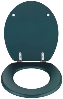 WENKO WC-Sitz Prima, dunkelgrün matt, aus MDF gefertigt, feuchtigkeitsresistent
