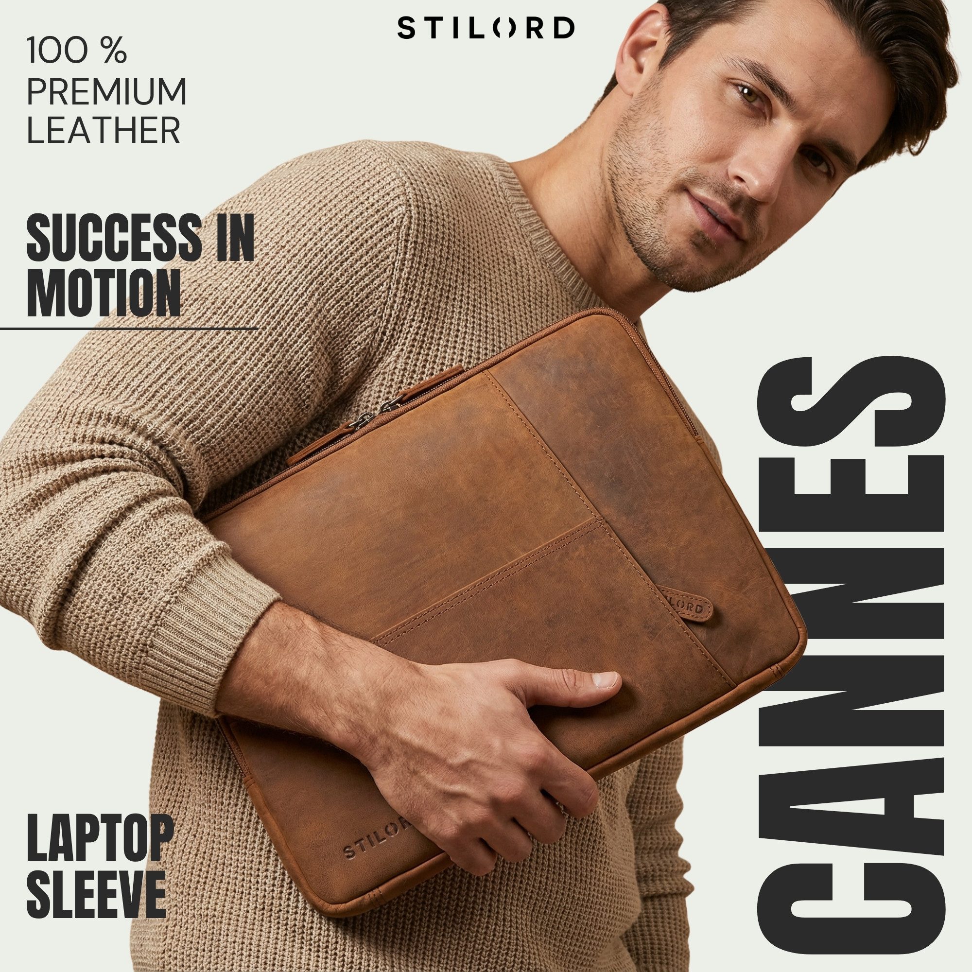 STILORD Laptoptasche "Cannes" Vintage Laptophülle 15 15.6 16" Leder Herren günstig online kaufen