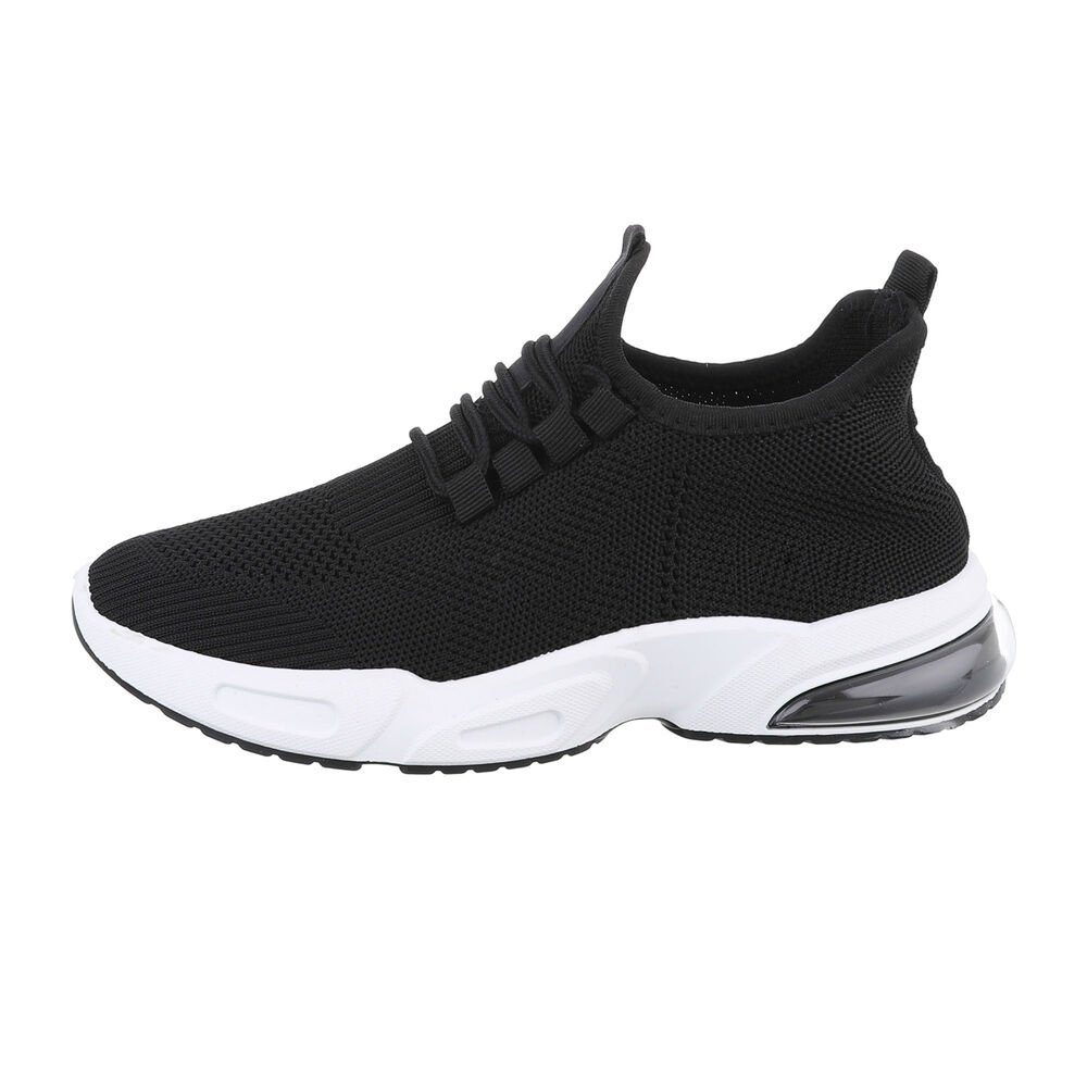 Coolwalk Herren Low-Top Freizeit Sneaker Flach Sneakers in Schwarz günstig online kaufen