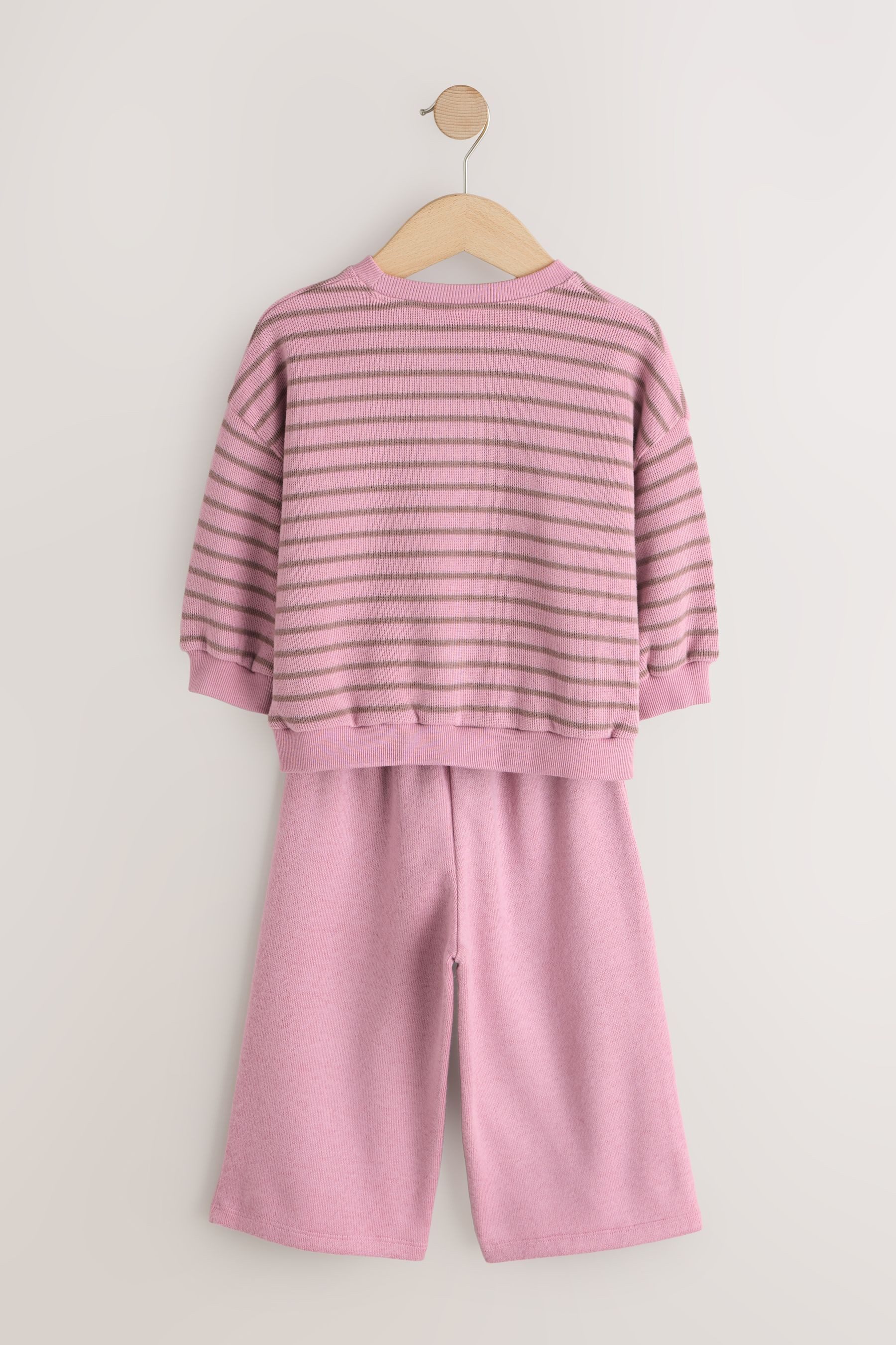 Next Top & Hose Langarmtop und Hose mit weitem Bein im Set (2-tlg)