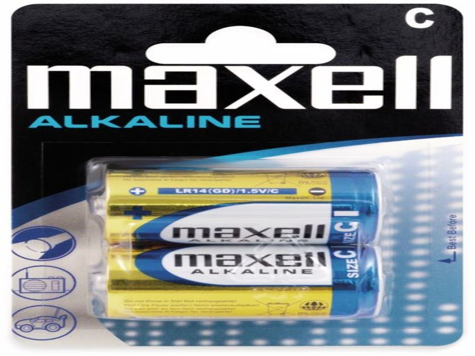 Maxell MAXELL Baby-Batterie Alkaline, C, Stück Batterie 2 LR14