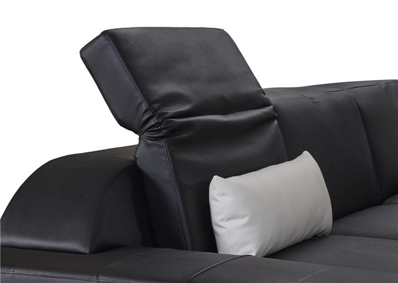 Garnitur Sofa Ecksofa, Schwarz Modern Design Couch Ecksofa JVmoebel Polster