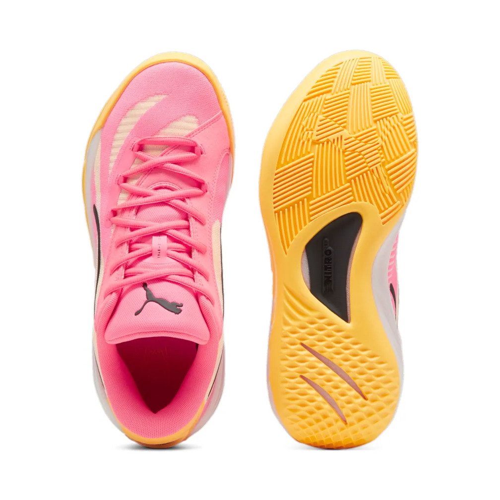 PUMA Hallen-Indoorschuhe All-Pro Nitro (Basketball) orange/pink Herren Badmintonschuh