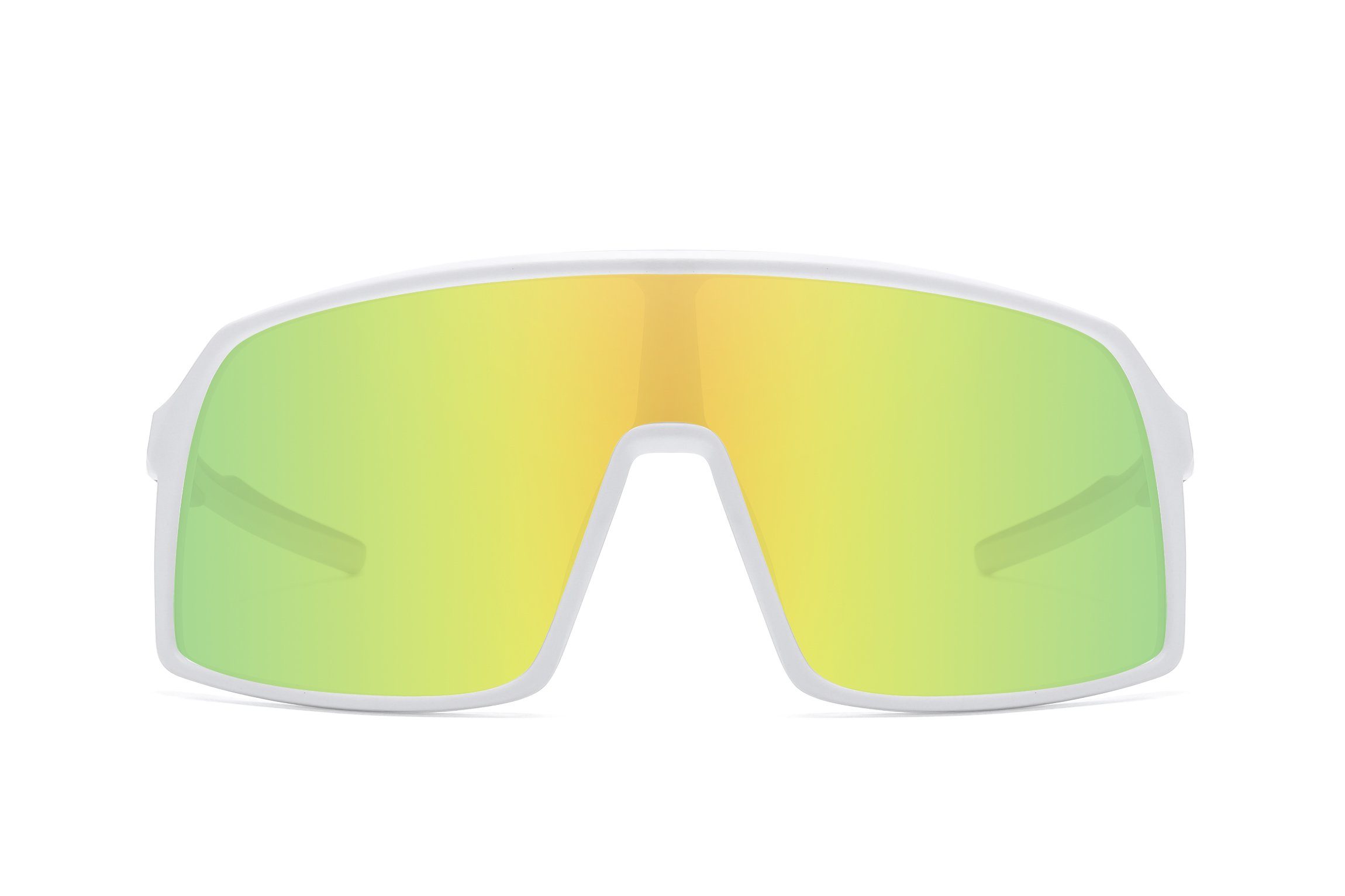 Fahrradbrille Sportbrille weißgold Fahrradbrille leicht Damen Herren PACIEA Unisex polarisiert