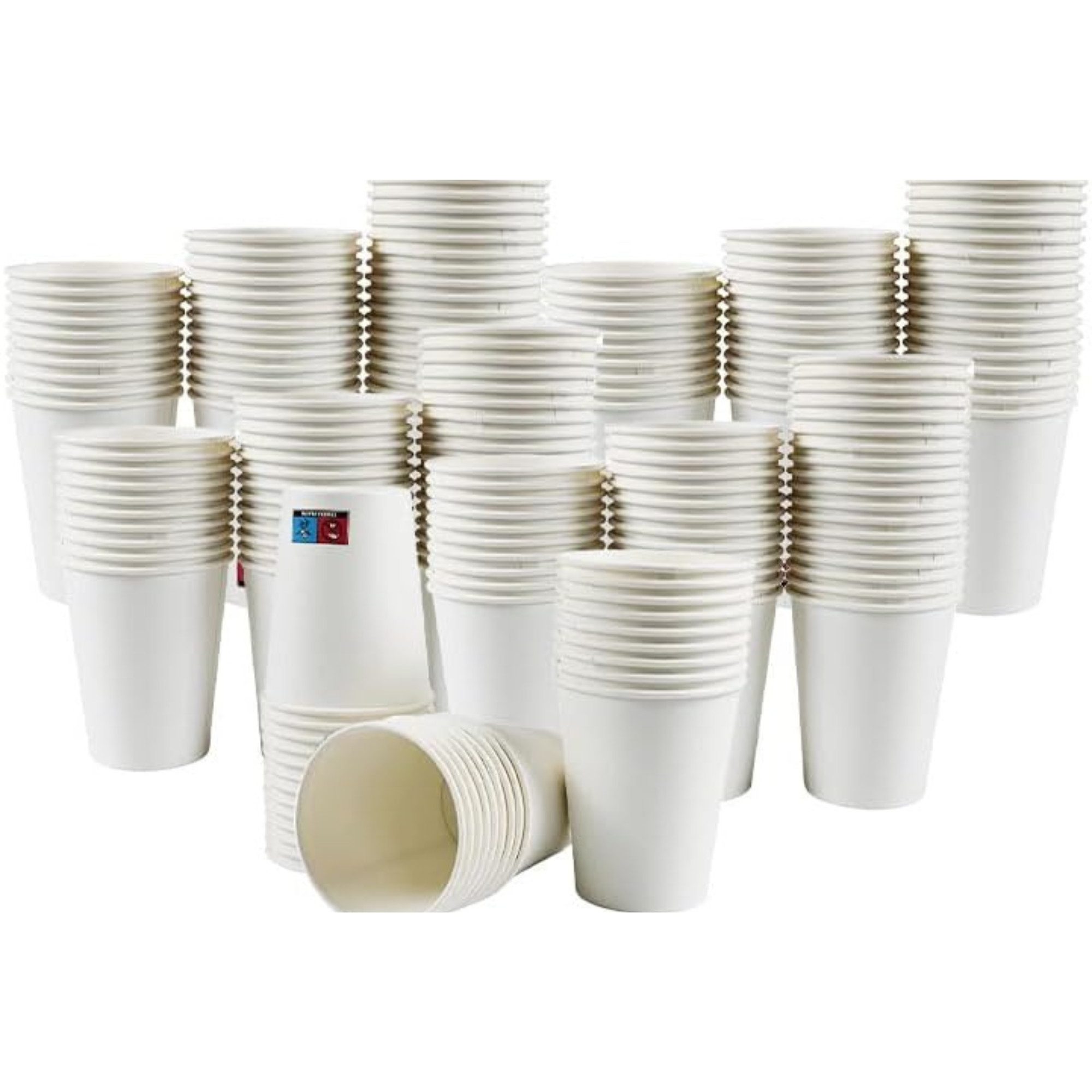 Lauroo Becher Kaffeebecher – TO GO 200 ml, 8 oz Weiß (20 x 50) -1000 Stück, 1-tlg.