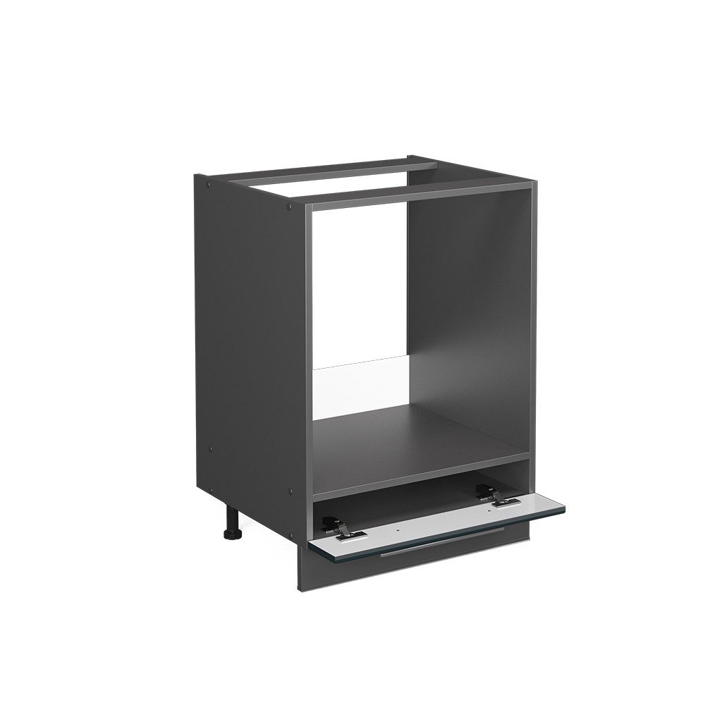 Vicco Herdumbauschrank Fame-Line, Dunkelblau Hochglanz/Anthrazit, 60 cm ohne Arbeitsplatte (1-St) – Bild 5 von 5