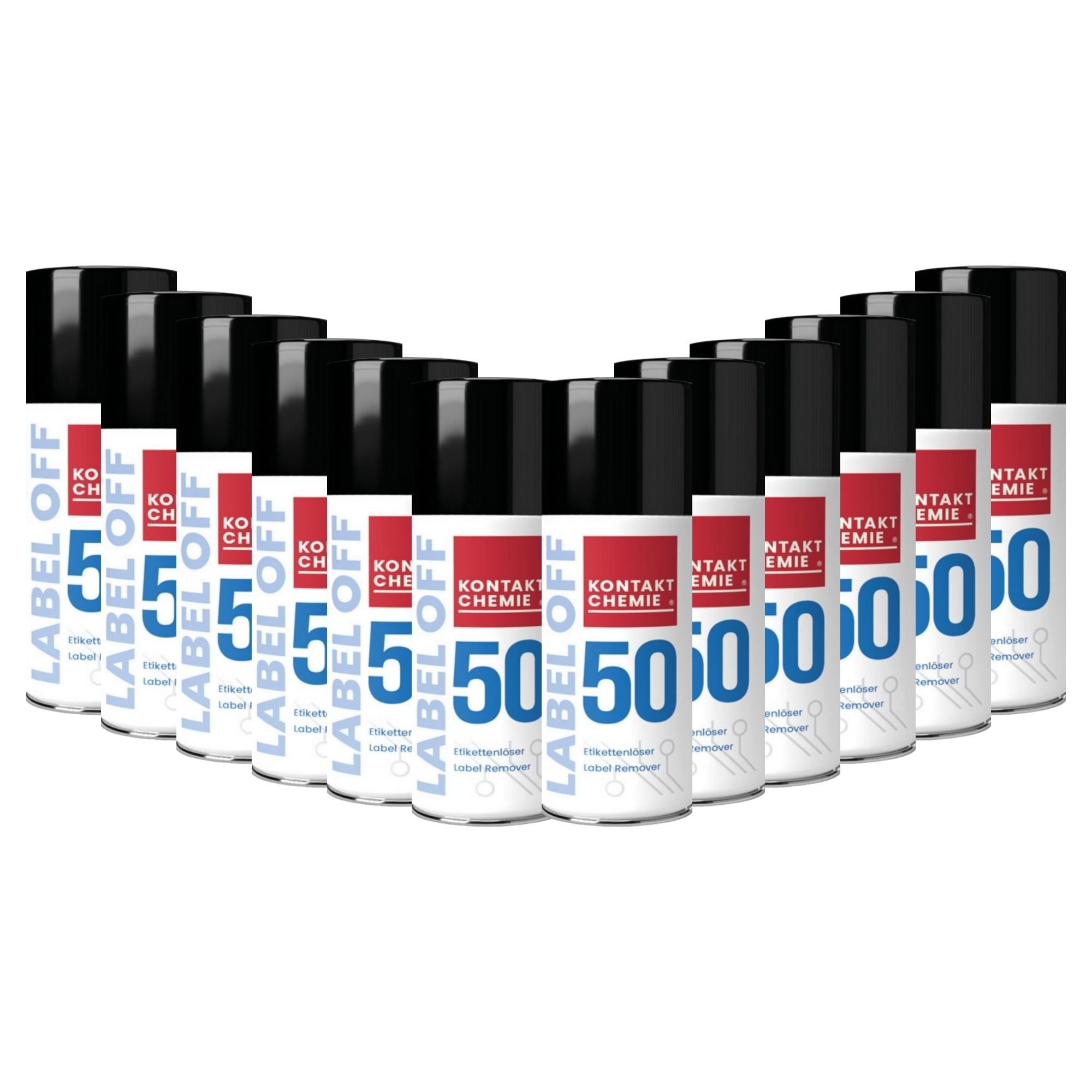 KONTAKT CHEMIE Etiketten 12 Stück Etikettenlöser LABEL OFF 50 200ml