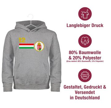 Shirtracer Hoodie 12. Mann Ungarn Mannschaft 2024 Fussball EM Fanartikel Kinder