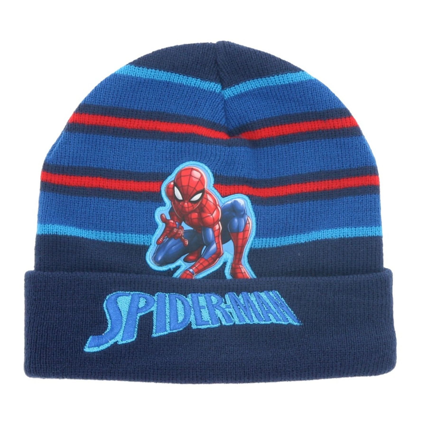 Spiderman Baskenmütze Spiderman Wintermütze Warme Mütze für Kinder - Onesize Blau