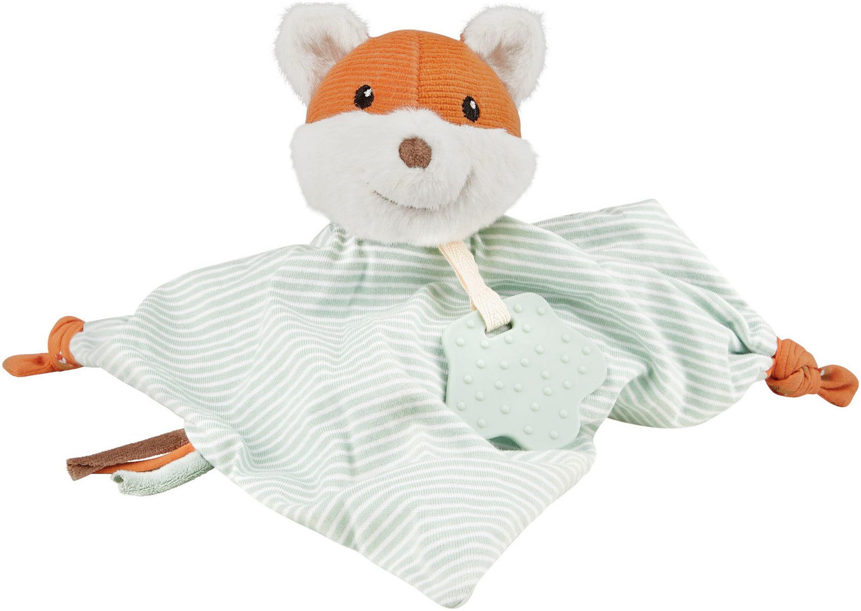 Sterntaler® Schmusetuch Fuchs Filou M, mit Beißring aus Silikon