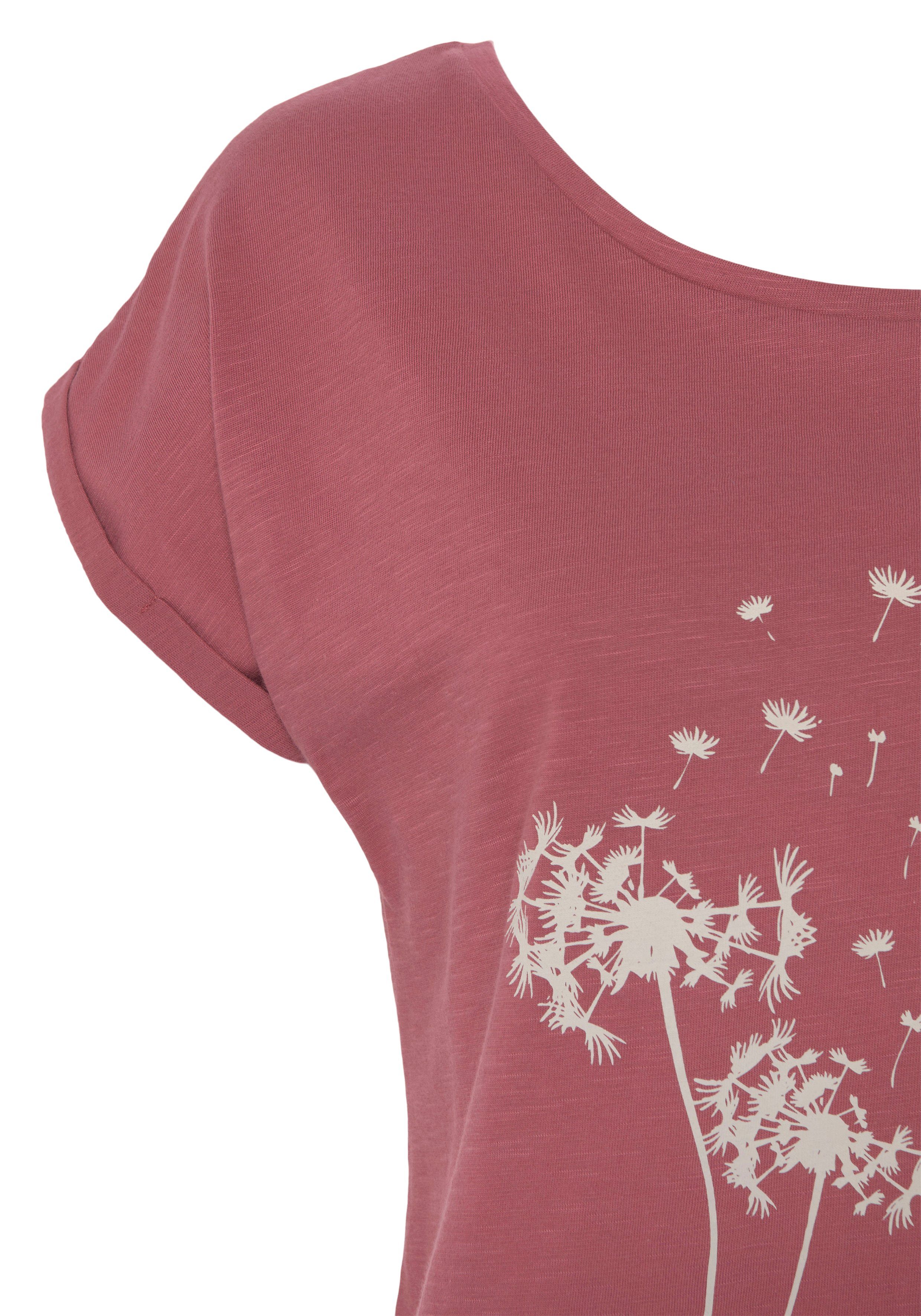 Vivance T-Shirt mit Frontdruck "Pusteblume" aus weicher Baumwoll-Qualität