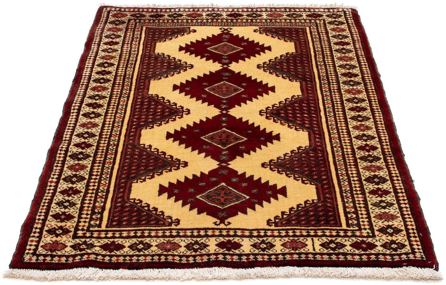 Wollteppich Turkaman Medaillon 133 x 86 cm, morgenland, rechteckig, Höhe: 6 mm, Handgeknüpft | Kurzflor-Teppiche