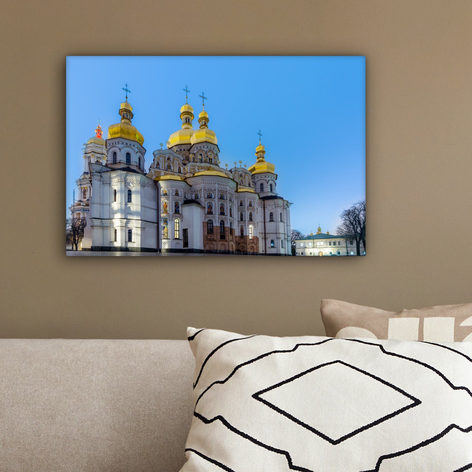 Wandbild St), Kiew - 30x20 Wanddeko, - Leinwandbild OneMillionCanvasses® Kathedrale Leinwandbilder, Ukraine, Aufhängefertig, cm (1