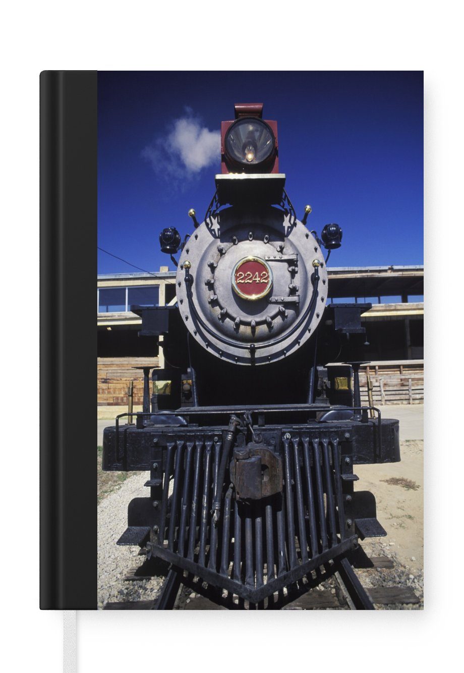 Dampflokomotive MuchoWow Nahaufnahme 98 Tagebuch, Seiten, einer Notizheft, Haushaltsbuch Notizbuch Journal, Merkzettel, A5, USA, in Texas,