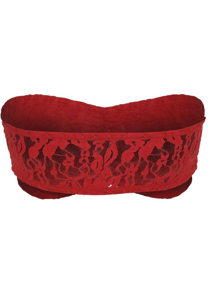 Ladies Bandeau Damen Laces Sport-BH red URBAN CLASSICS