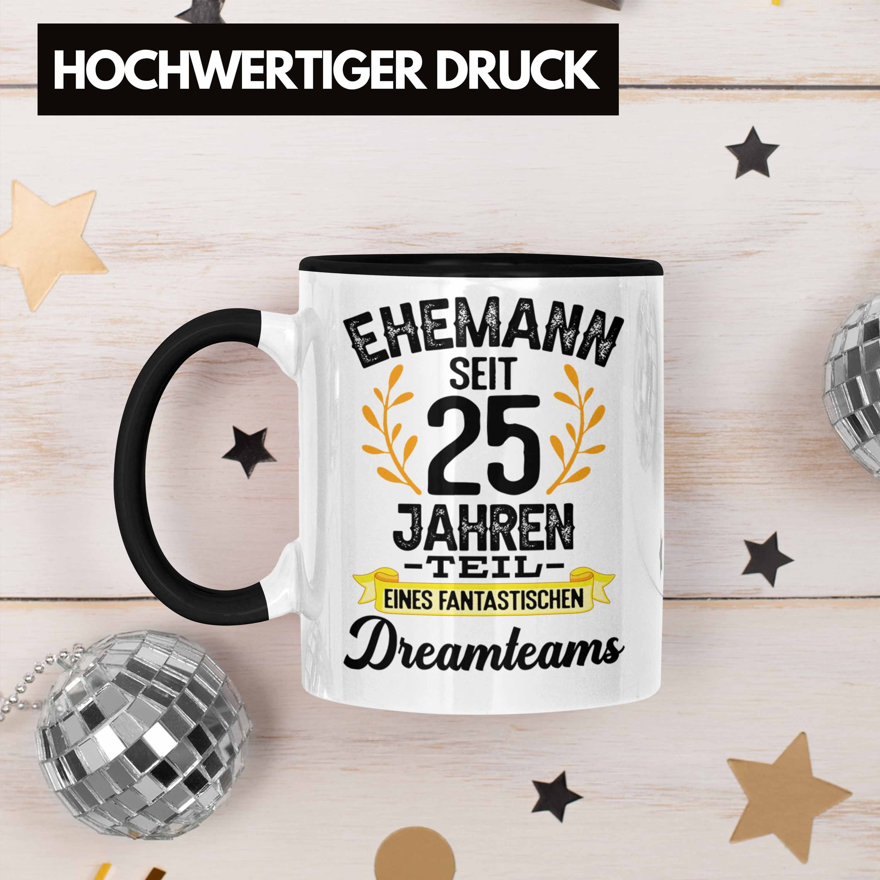 Schwarz Trendation Trendation Tasse Geschenk 25 Ehemann Jahre Jubiläum Jahrestag - Silberne Silberhochzeit Geschenke Tasse Hochzeit Hochzeitstag