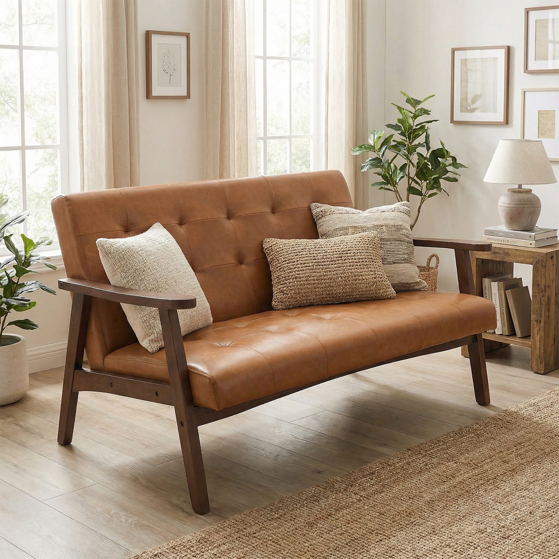 HomeMiYN Loungesofa Relaxsofa 2-Sitzer mit Schlaffunktion für Wohnzimmer, 1 Teile, Kuschelsofa Büro Sofa Seniorensofa Sofa mit Relaxfunktion