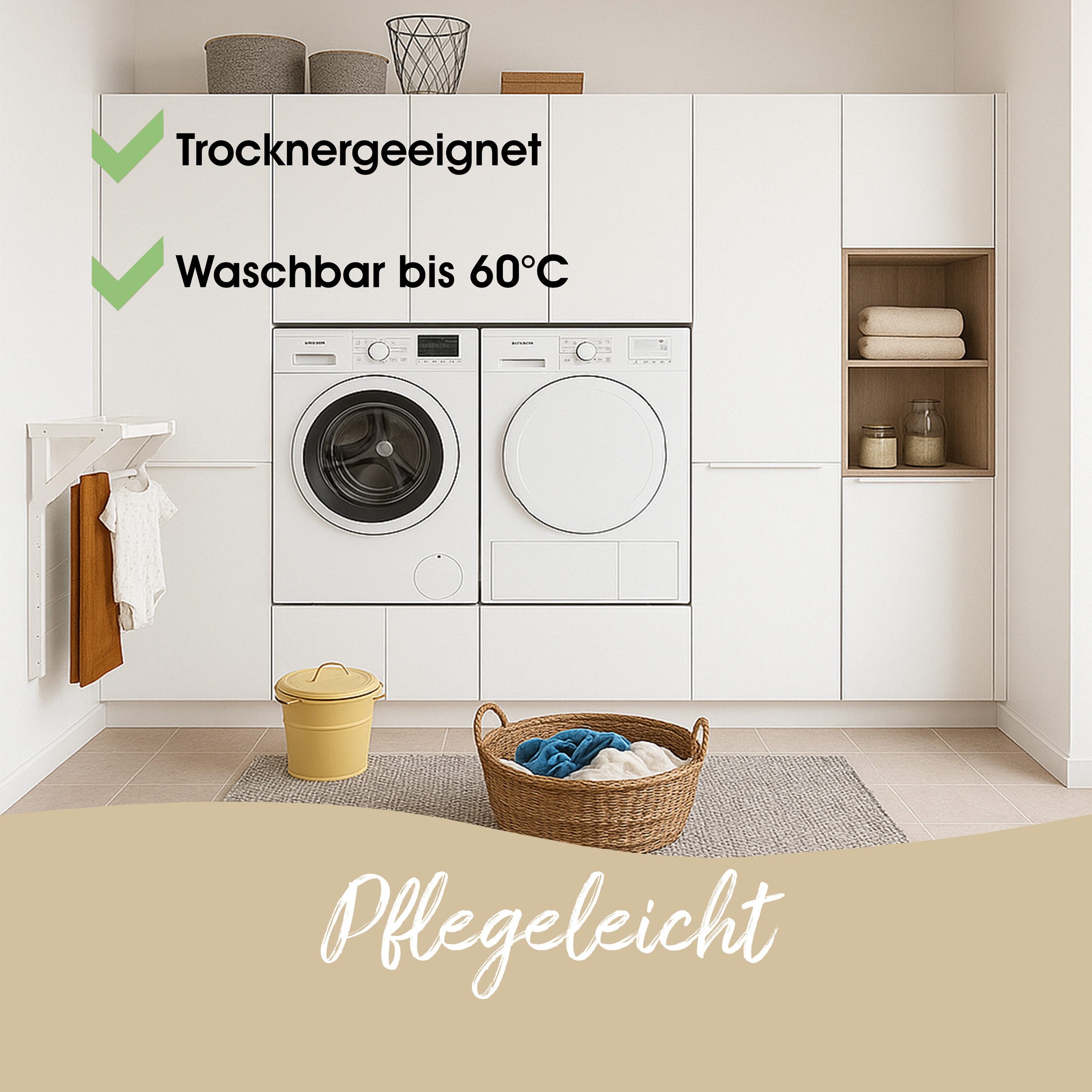 DOBNIG Bettwäsche Flanell, Flanell, 2 teilig, lustige Eulen, sandfarben