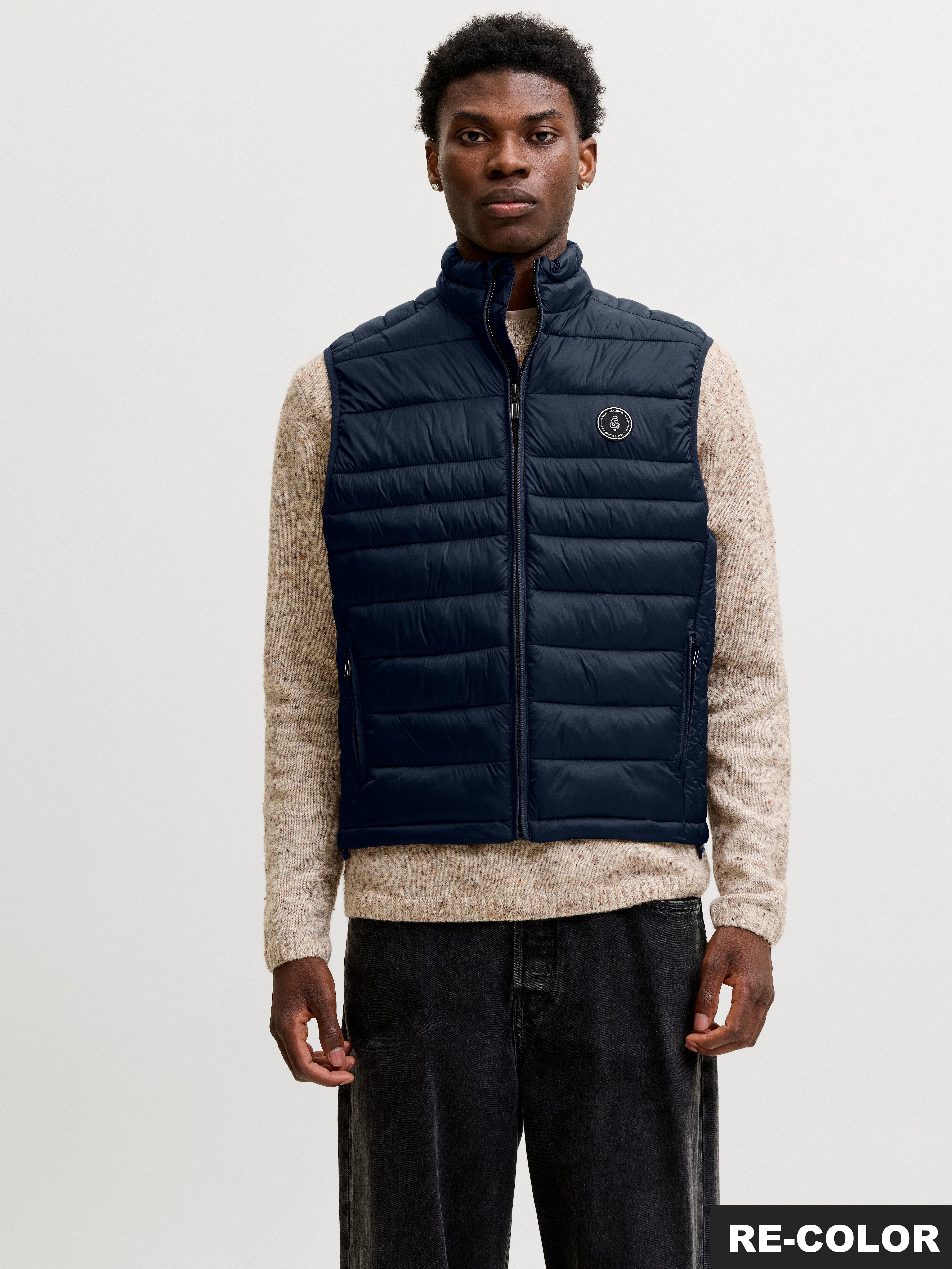 Jack & Jones Steppweste JJEKINGSLEY LIGHT BODYWARMER COLLAR NOOS Kunstfaser, regular fit