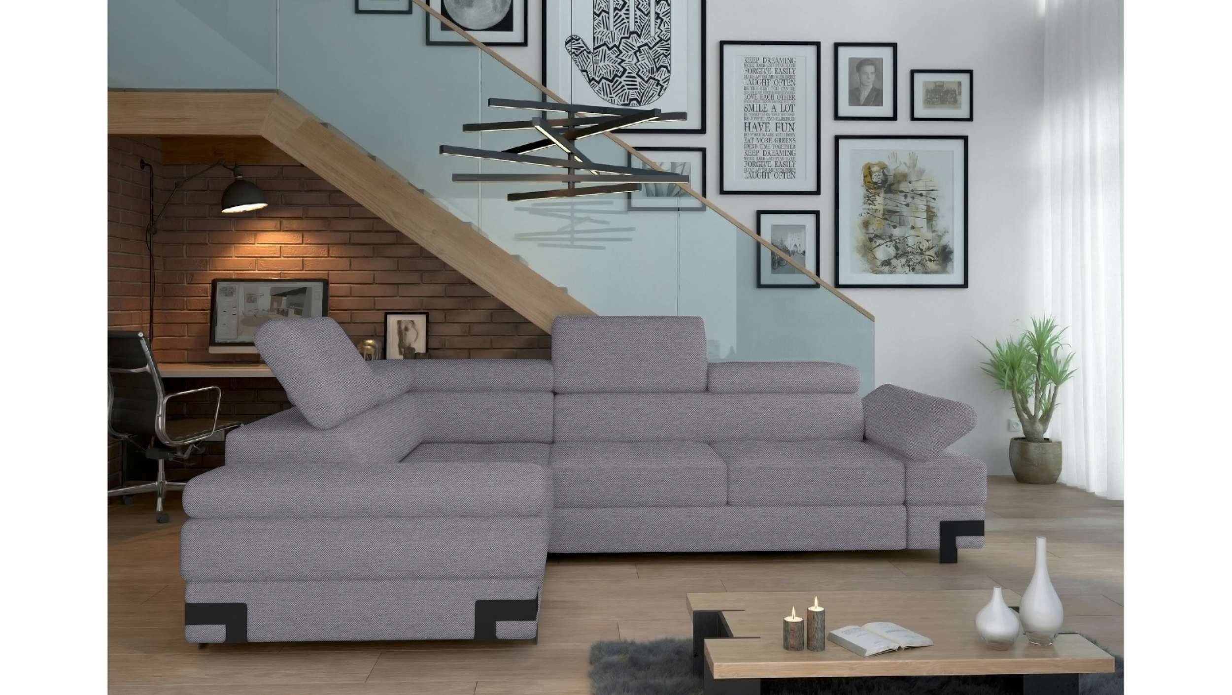 Stylefy Ecksofa Riola, L-Form, Eckcouch, mane links oder rechts bestellbar, mit Bettfunktion und Bettkasten, Relaxfunktion, Modern Design