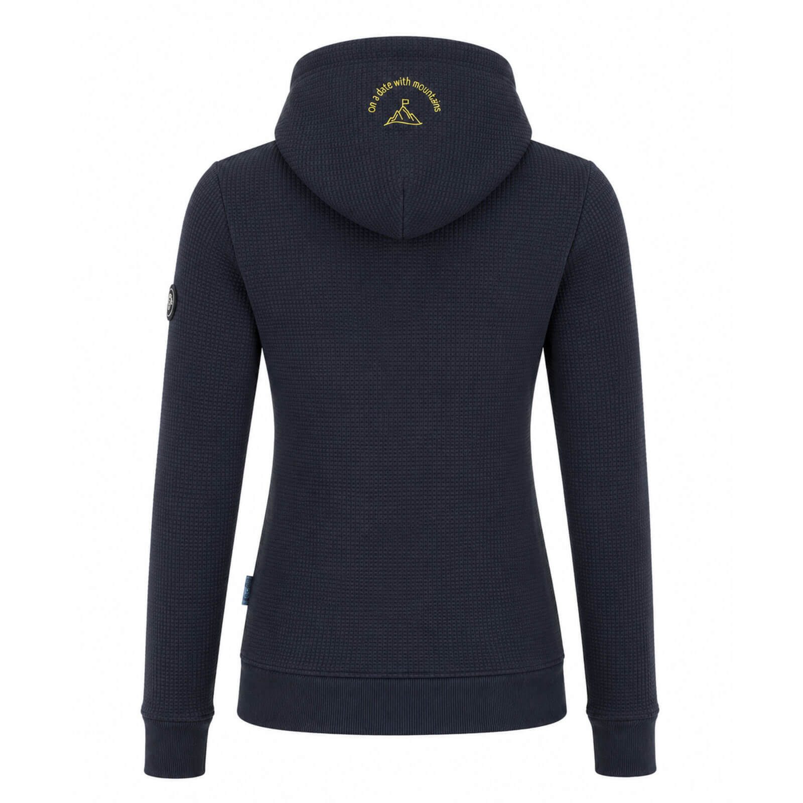 Coastguard Kapuzensweatjacke Damen Sweatjacke 51063 mit Kapuze - Kapuzenjacke mit Waffelstruktur Kapuzen-Print, Kinnschutz, Reißverschlusstaschen, Rippbündchen – Bild 4 von 5