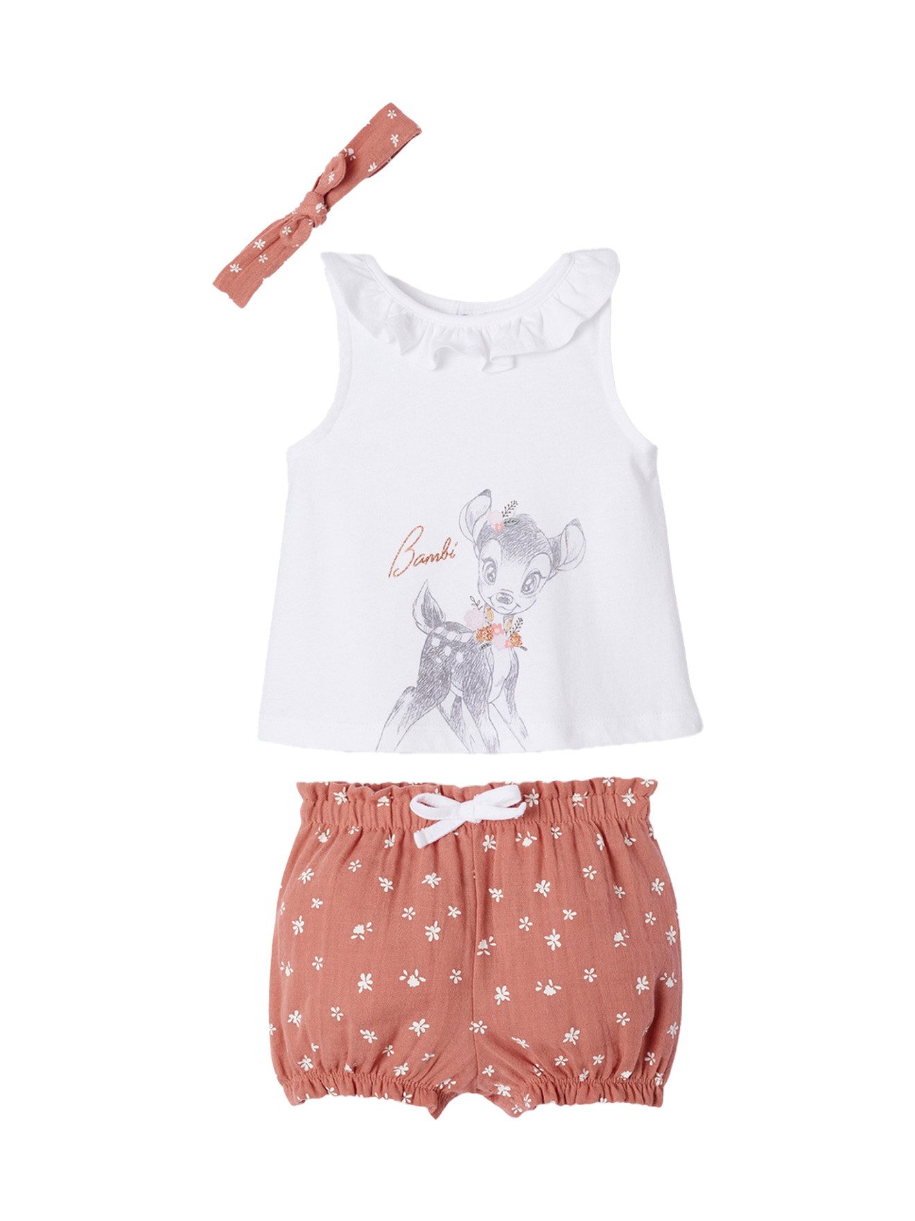 Hemd & Hose Baby-Set: Top, Shorts & Haarband Disney BAMBI