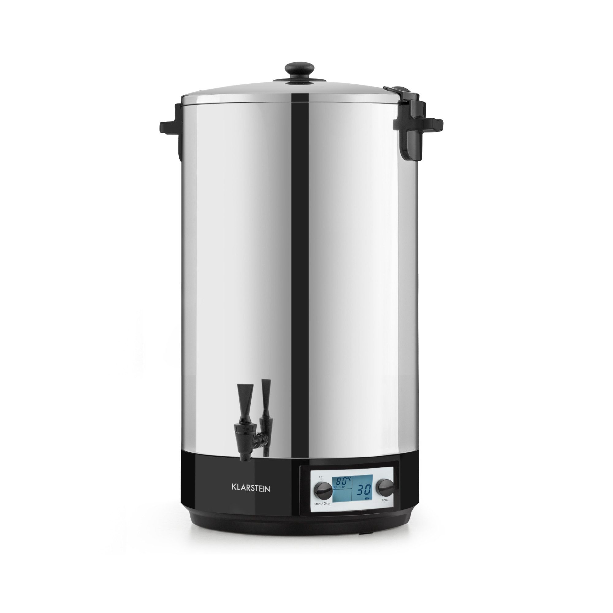 Klarstein Einkochautomat KonfiStar 60 Digital Einkocher 2500W 60L 30-100°C 180 Minuten Getränke, 2500 W, Einkochautomat Glühweinautomat mit Touch Cool-Touch & Edelstahl