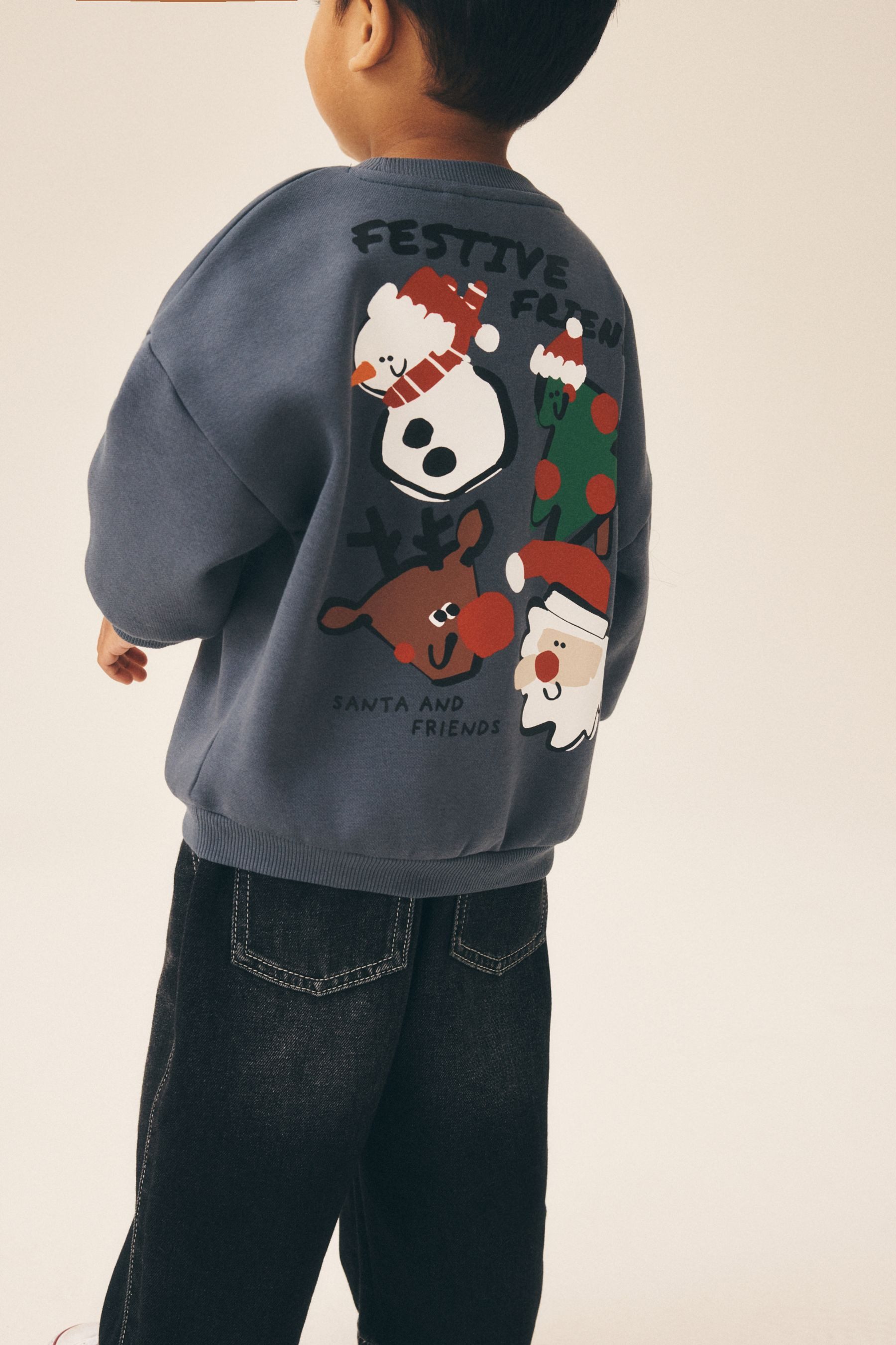 Next Sweater Rundhals-Sweatshirt mit Rücken-Print (1-tlg) – Bild 5 von 5