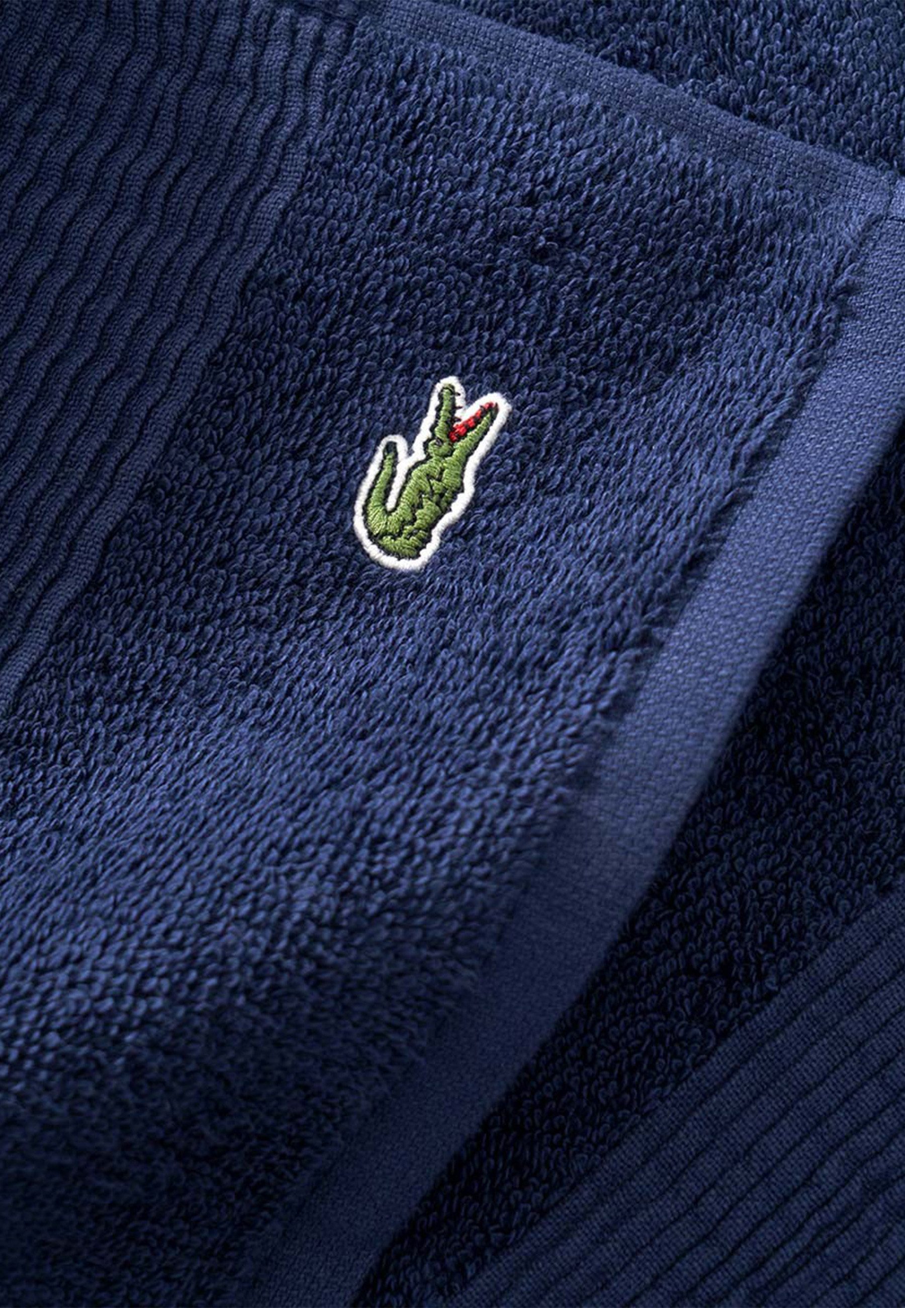 Lacoste Gästehandtuch LLECROCO, Frottier (1-St), mit Label-Applikationen