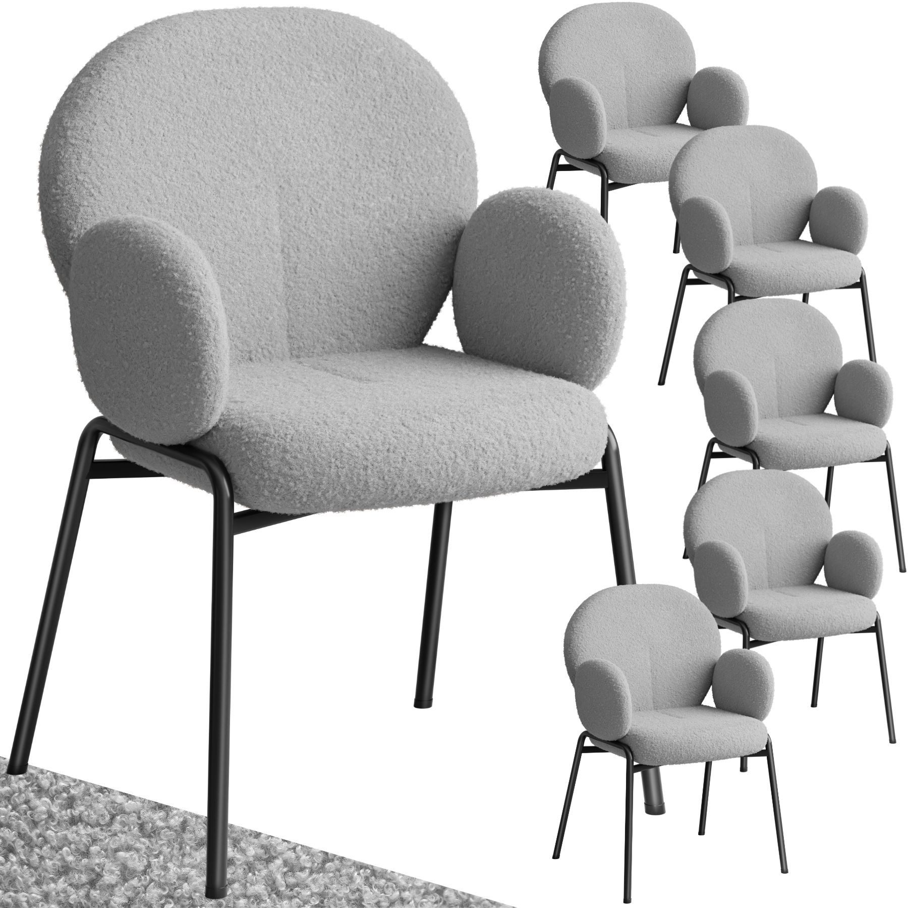 tectake Esszimmerstuhl Stuhl (Set, 6 St), günstig online kaufen