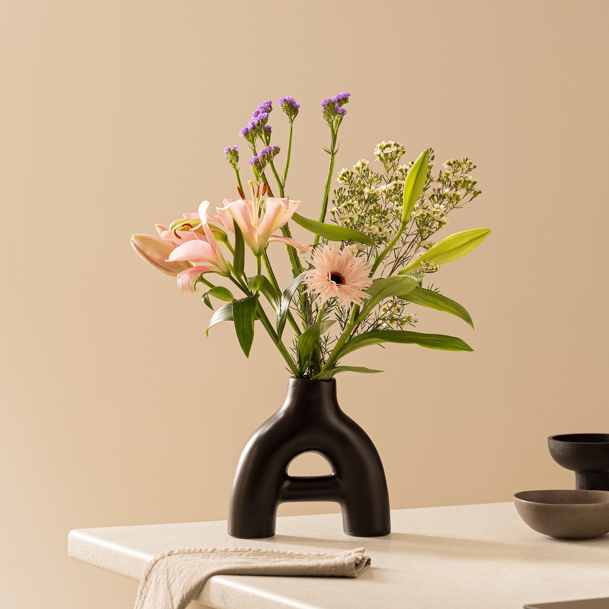 Navaris Tischvase Deko Vase modern schwarz günstig online kaufen